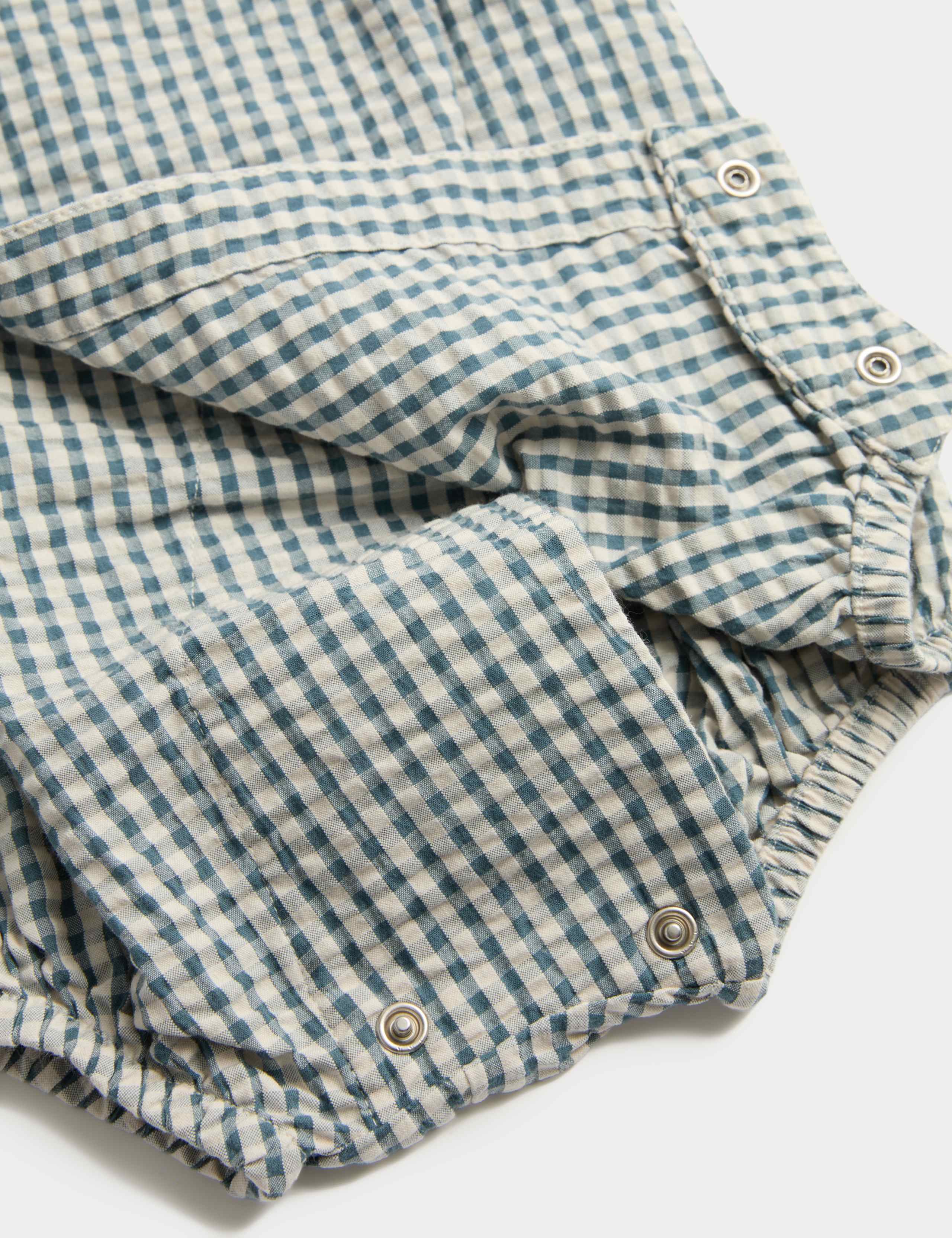 Pure Cotton Grid Check Wrap Paddler (0-24 Mths) 3 of 4