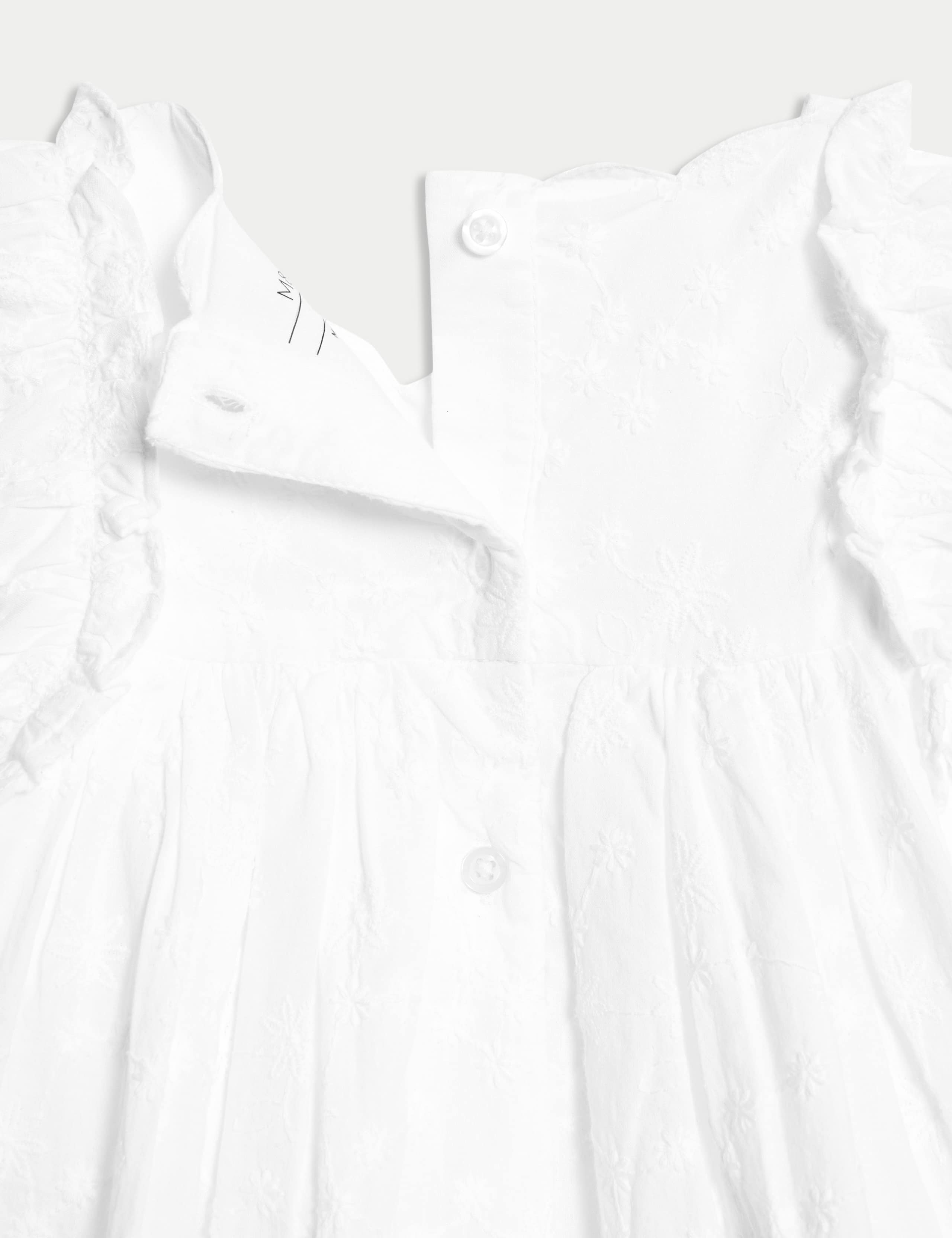 2pc Cotton Rich Broderie Dress Outfit (7lbs-1 Yrs) 3 of 4