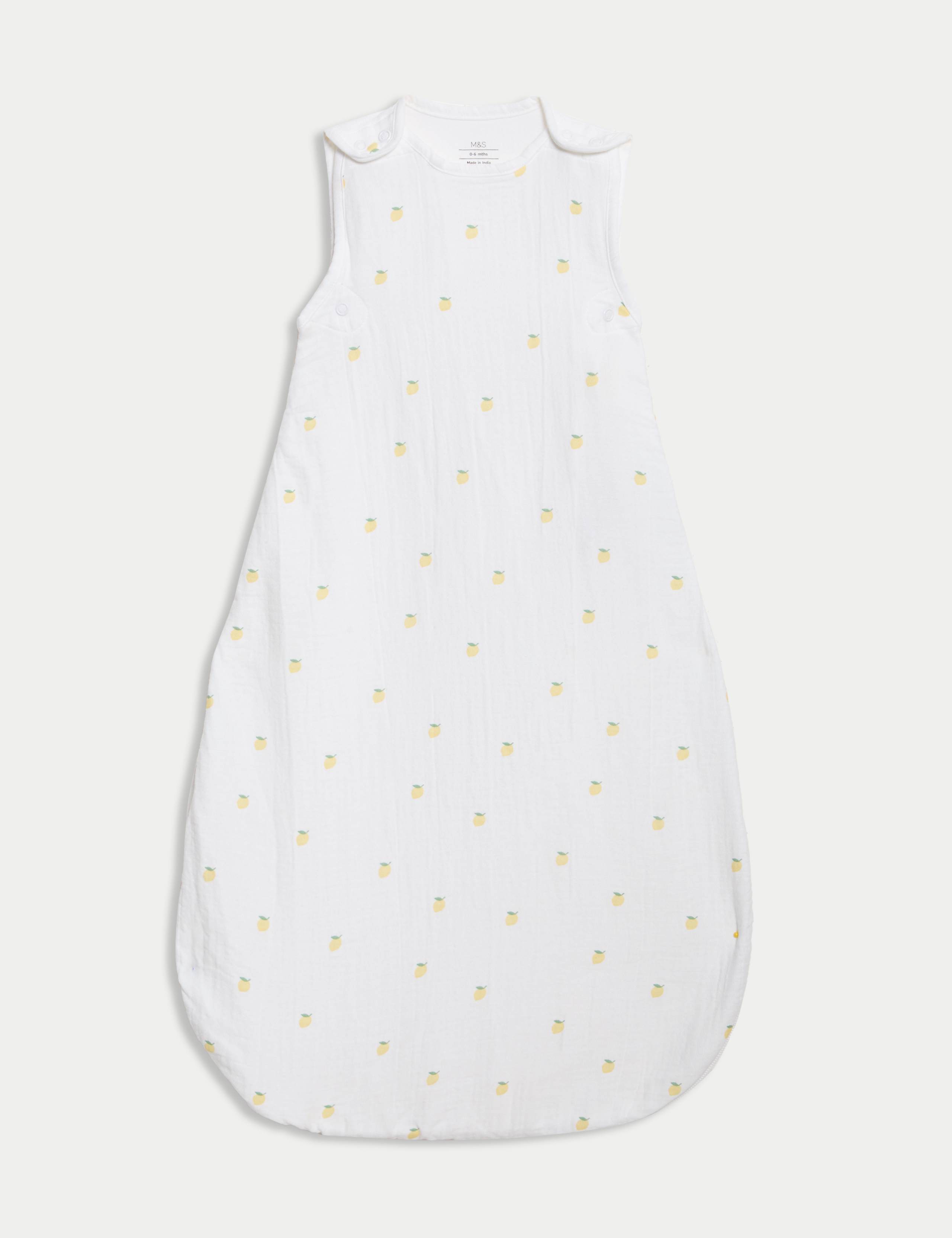 Pure Cotton Lemon 0.5 Tog Sleeping Bag (0-3 Yrs) 1 of 3