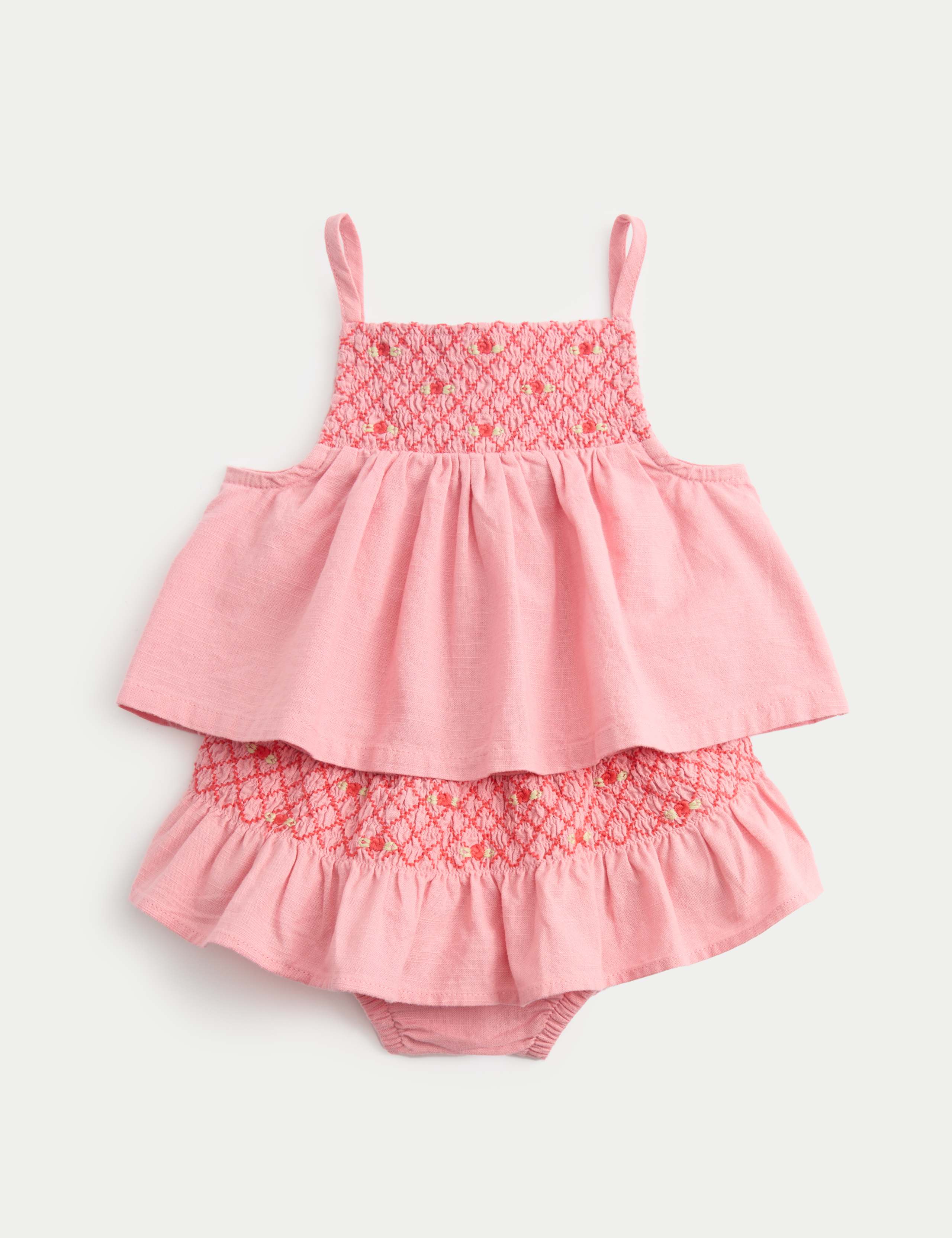 2 Piece Pure Cotton Top & Bottom Outfit (0 Months - 18 Months) 1 of 3