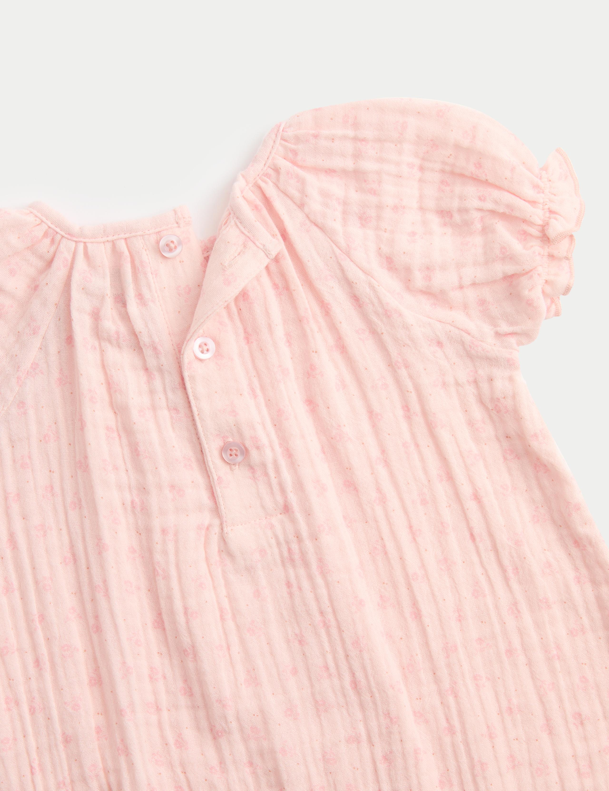 2 Piece Pink Romper with Bib (0-2 Yrs) 2 of 3