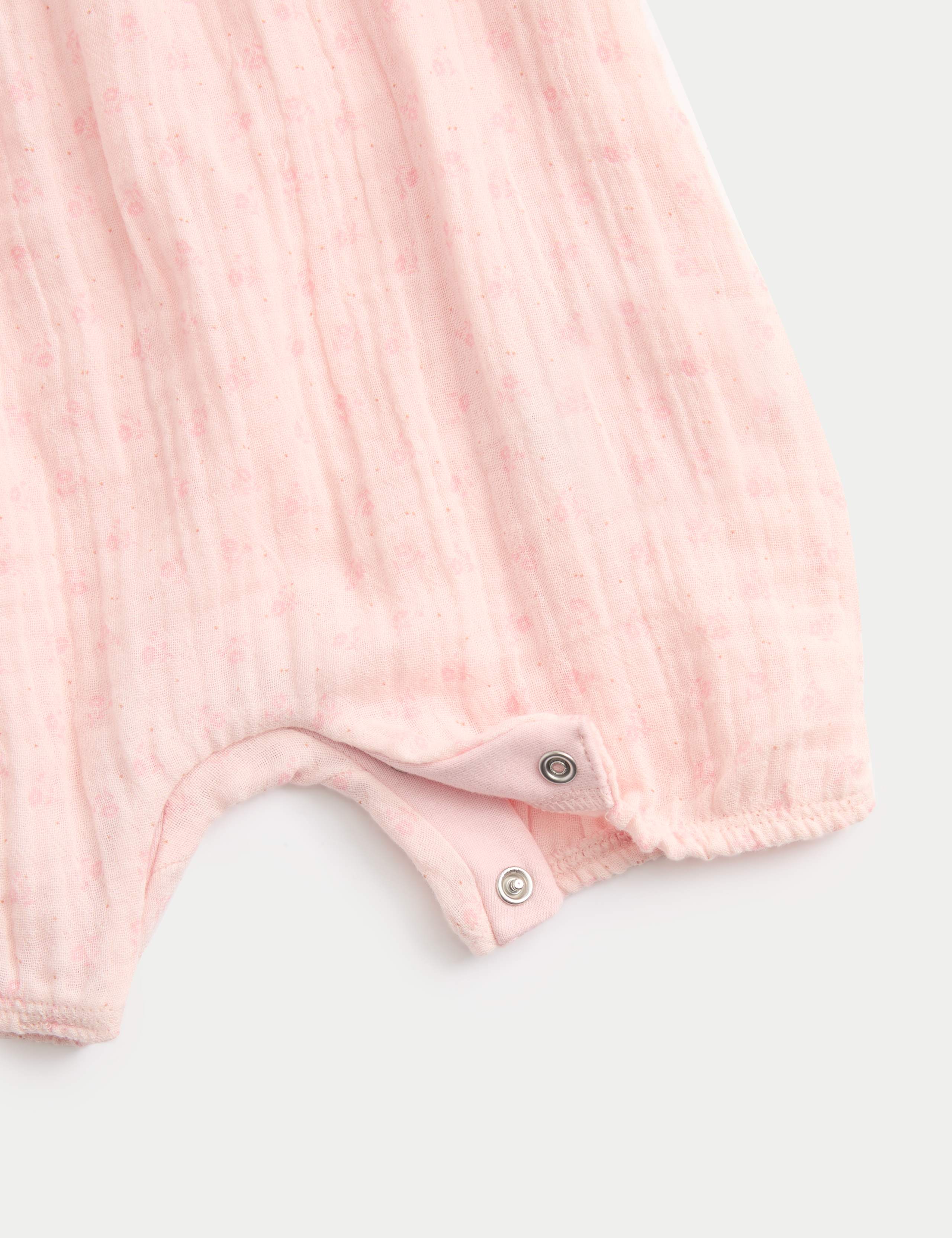 2 Piece Pink Romper with Bib (0-2 Yrs) 3 of 3