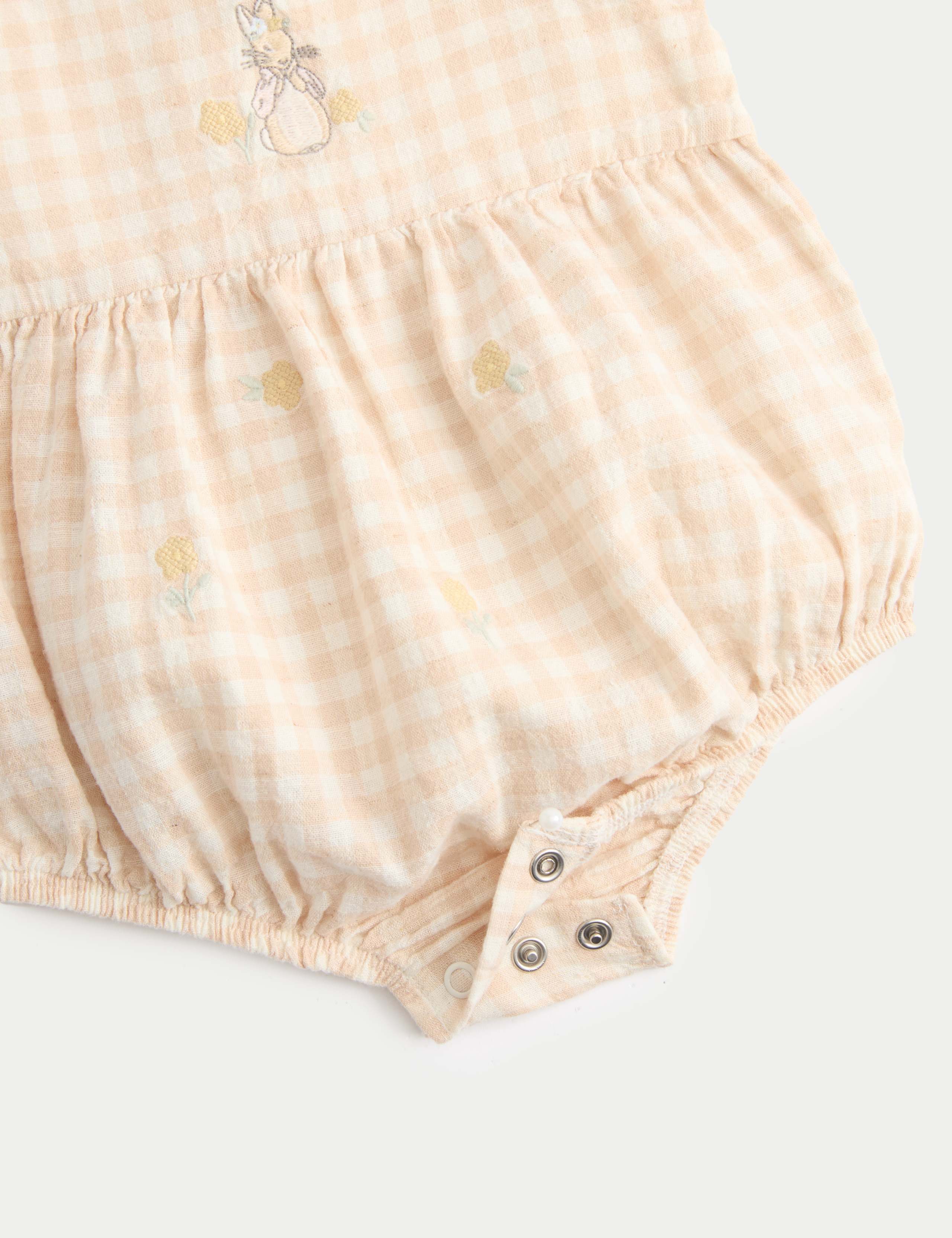 2 Piece Peter Rabbit™ Flopsy Checked Paddler with Hat (0-24 Mths) 3 of 3