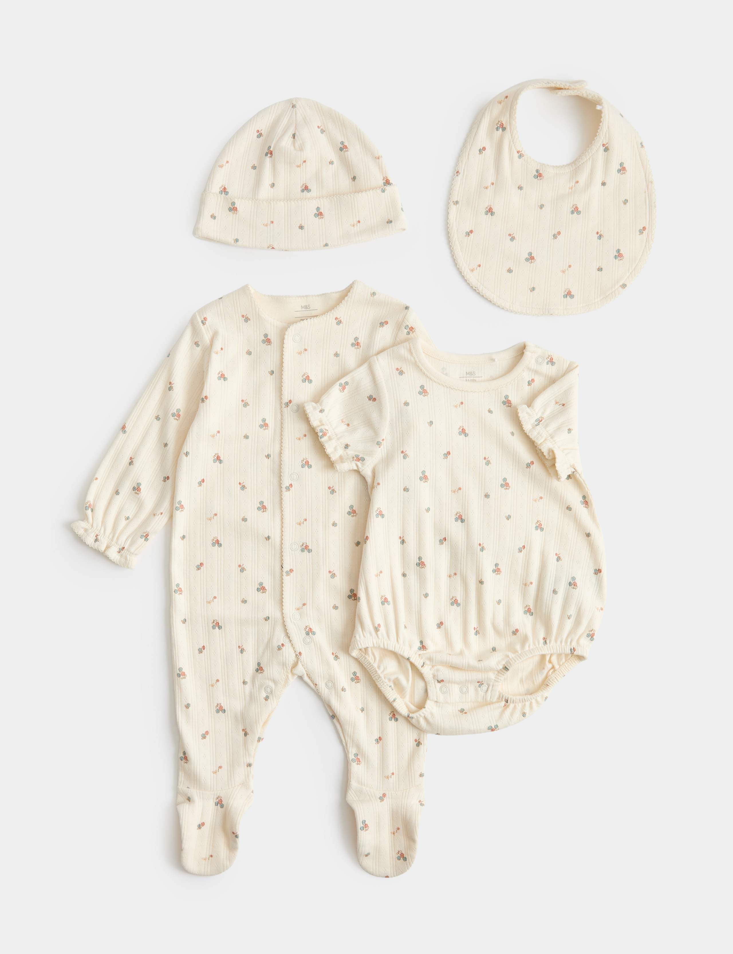 4 Piece Pure Cotton Starter Set (7lbs - 9 Mths) 1 of 4