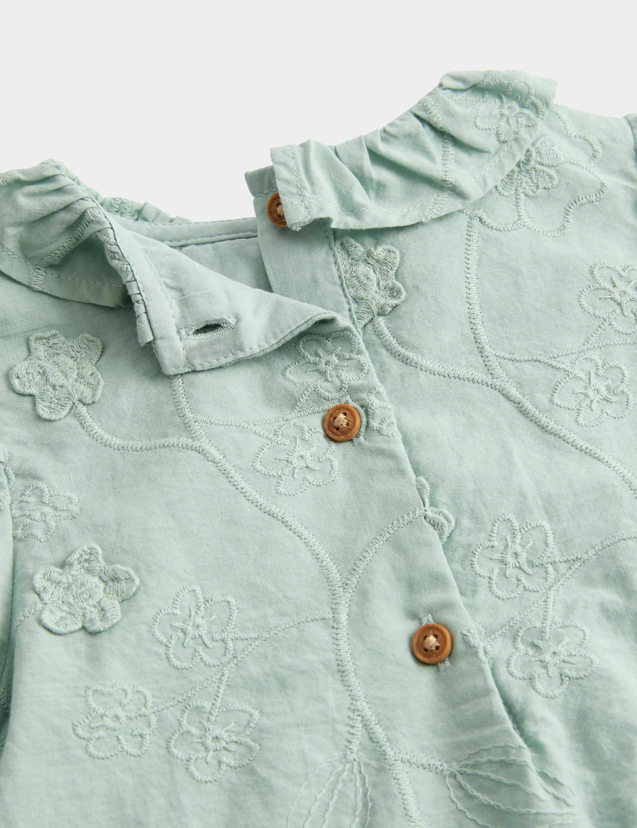 2 Piece Cotton Rich Dress with Tights Set (0-12 Mths) 3 of 3