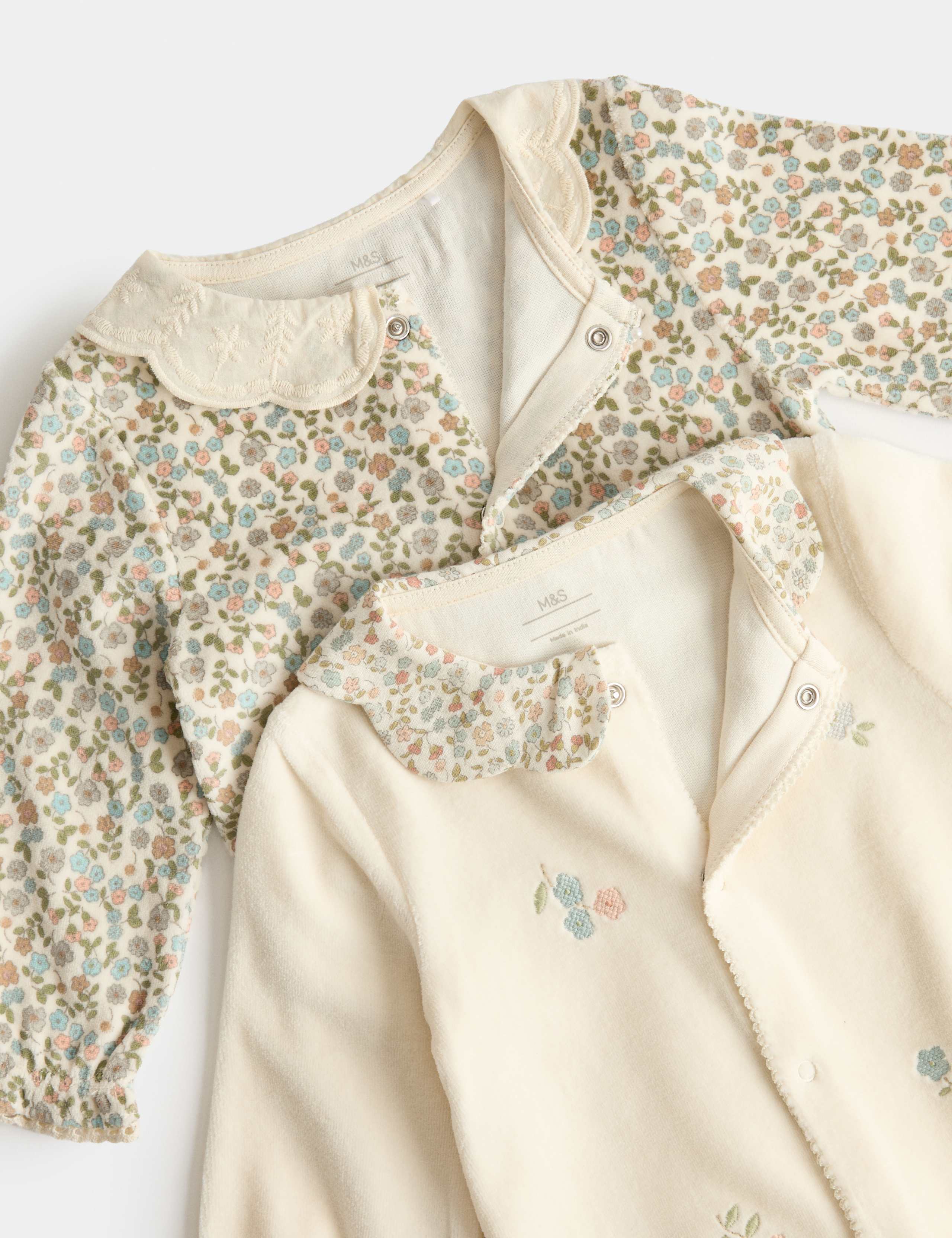 2 Pack Cotton Rich Frill Sleepsuits (7lbs - 3 Yrs) 2 of 3