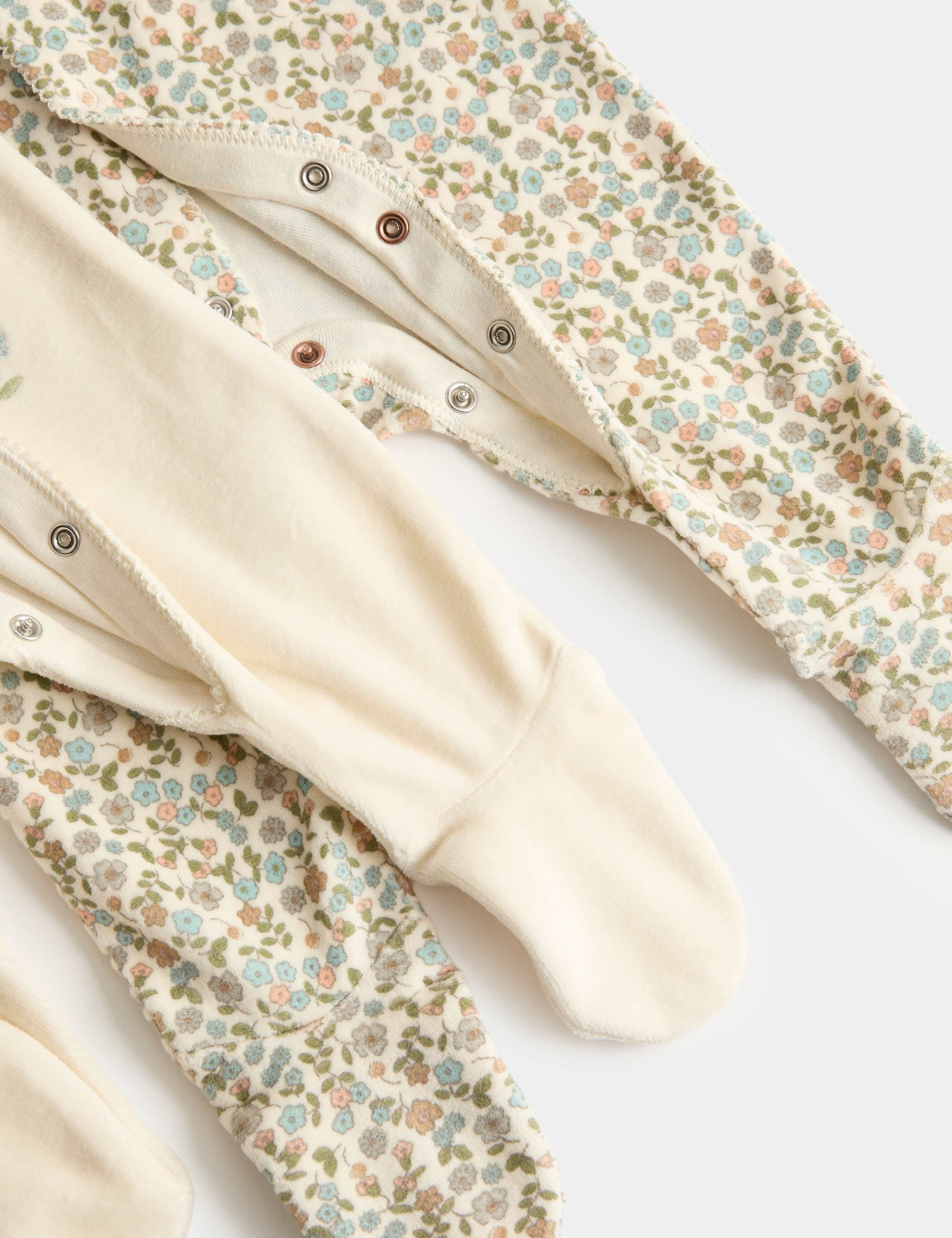 2 Pack Cotton Rich Frill Sleepsuits (7lbs - 3 Yrs) 3 of 3