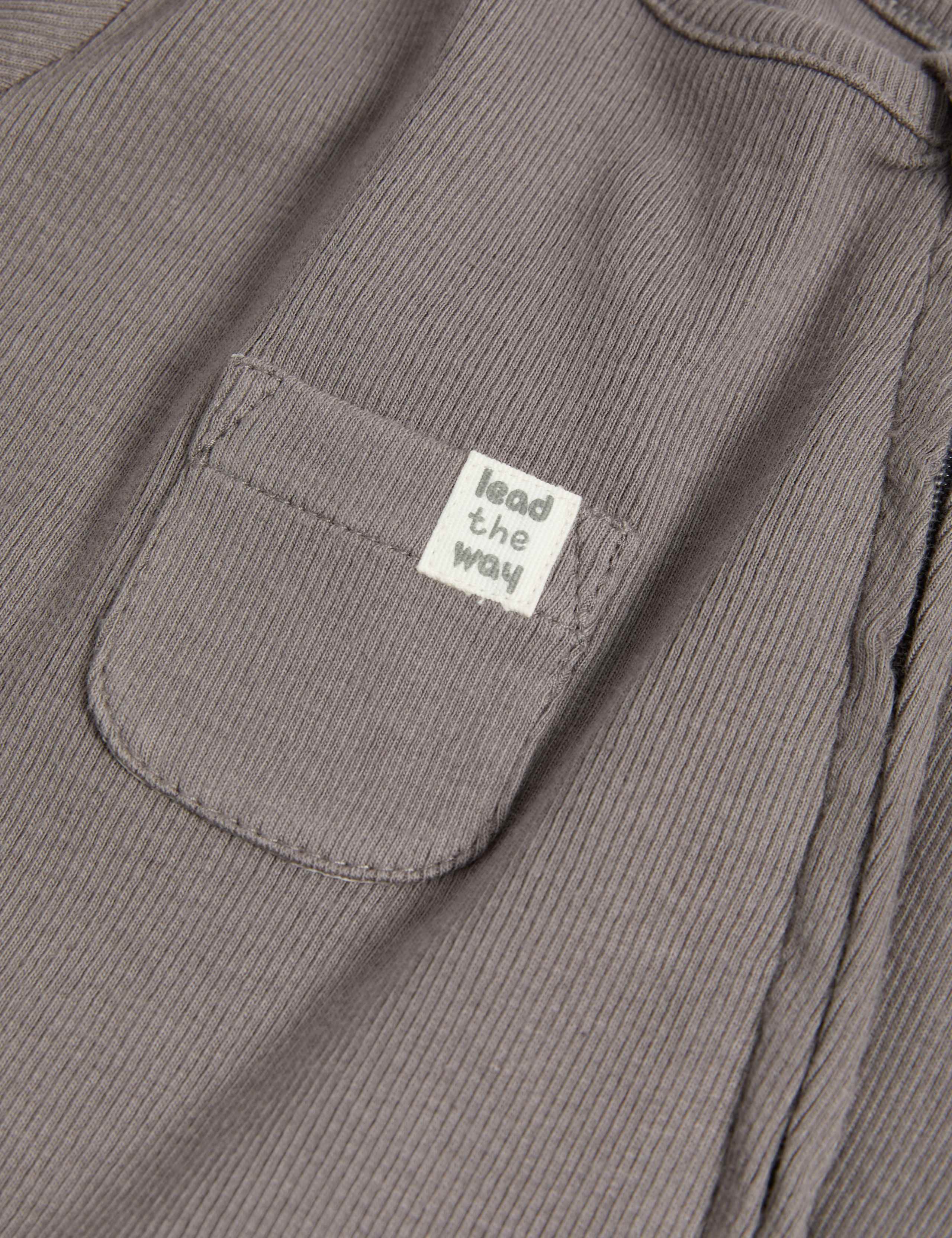 3 Pack Cotton Rich Striped & Plain Sleepsuits (0-3 Yrs) 6 of 6