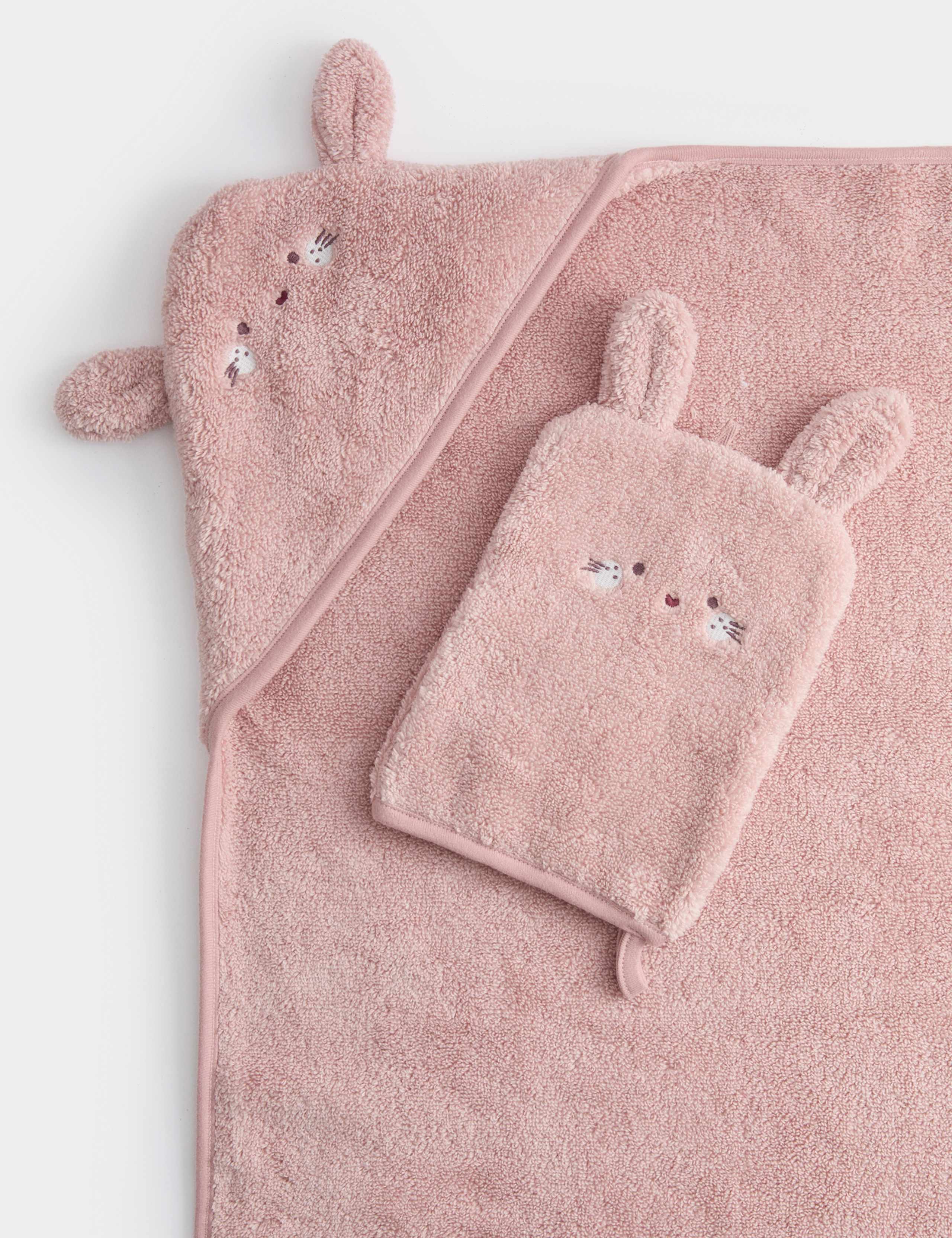 Pure Cotton Bunny Hooded Towel 2 of 2