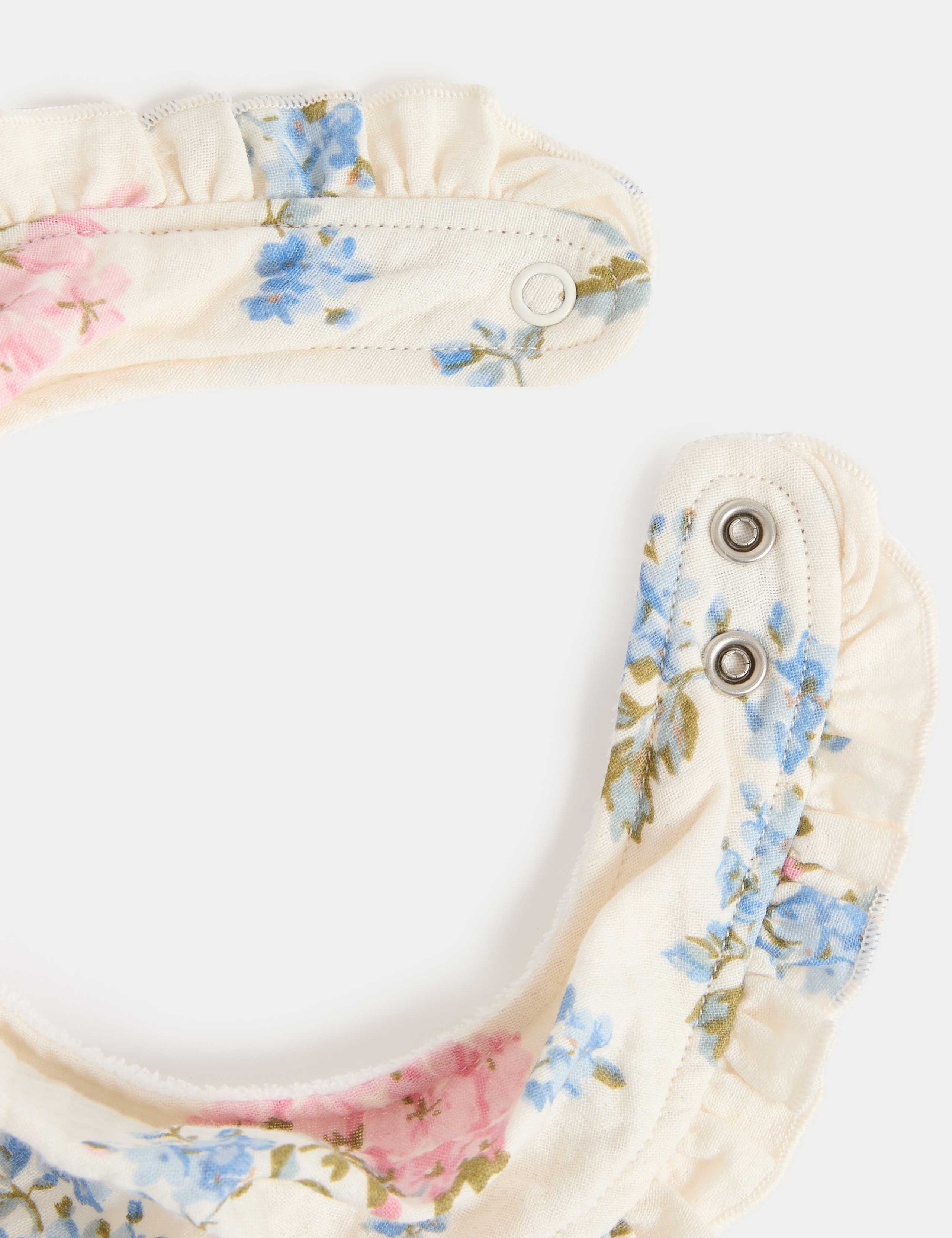 3 Pack Cotton Rich Floral Bibs 2 of 2
