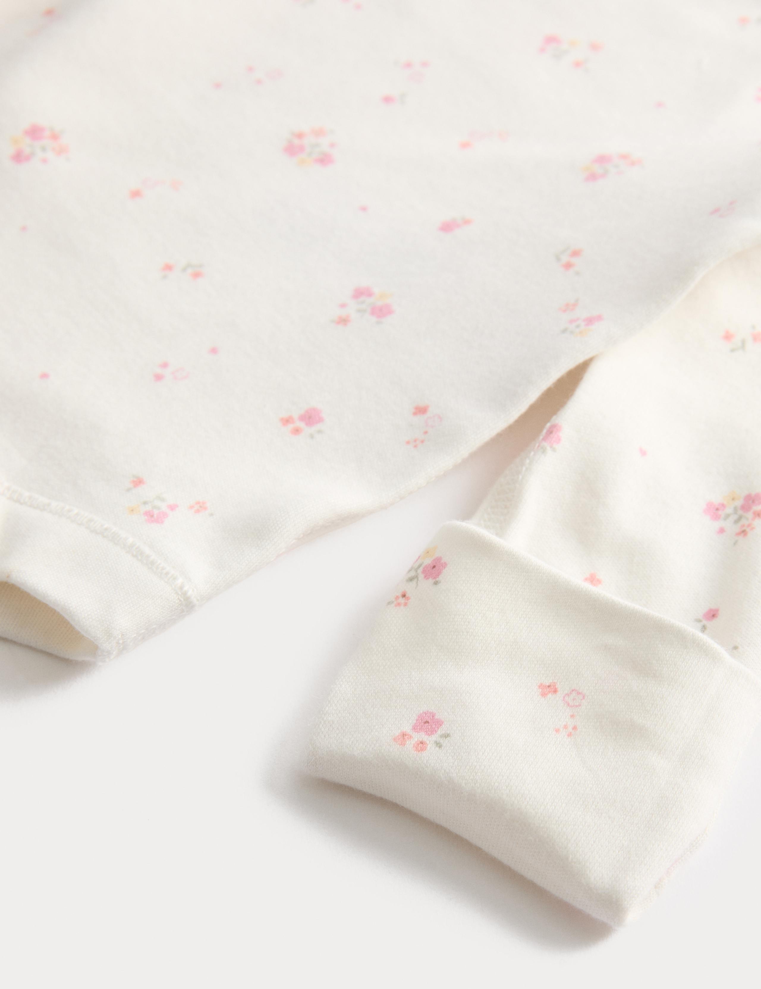 7pk Pure Cotton Floral Bodysuits (0-3 Yrs) 2 of 3