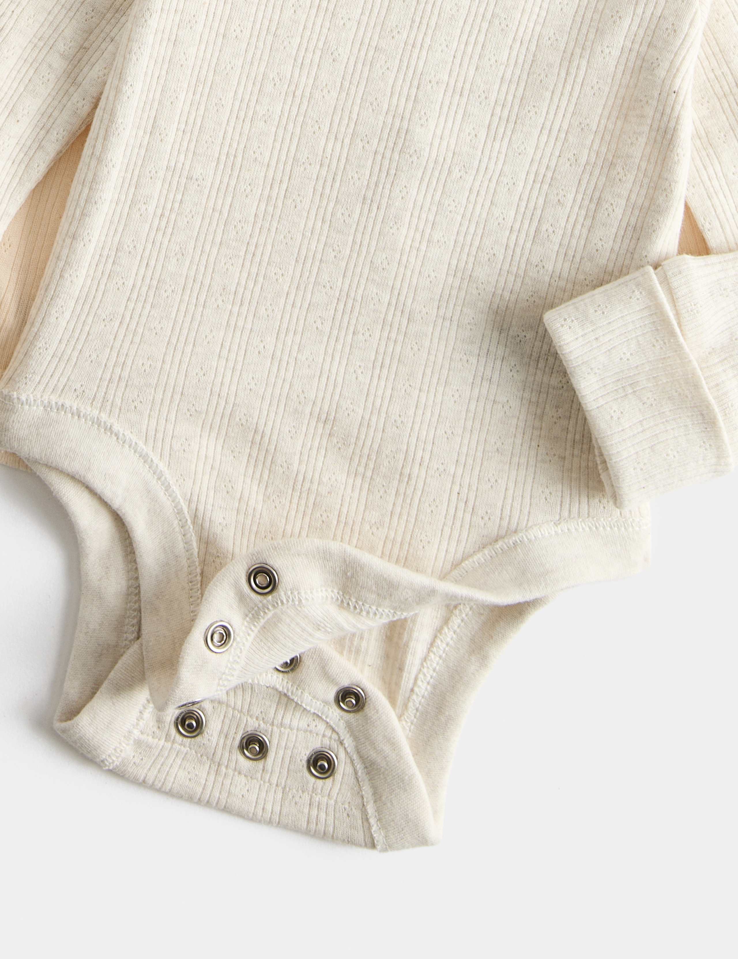 2 Pack Pure Cotton Frill Long Sleeve Bodysuits (0-3 Yrs) 3 of 3