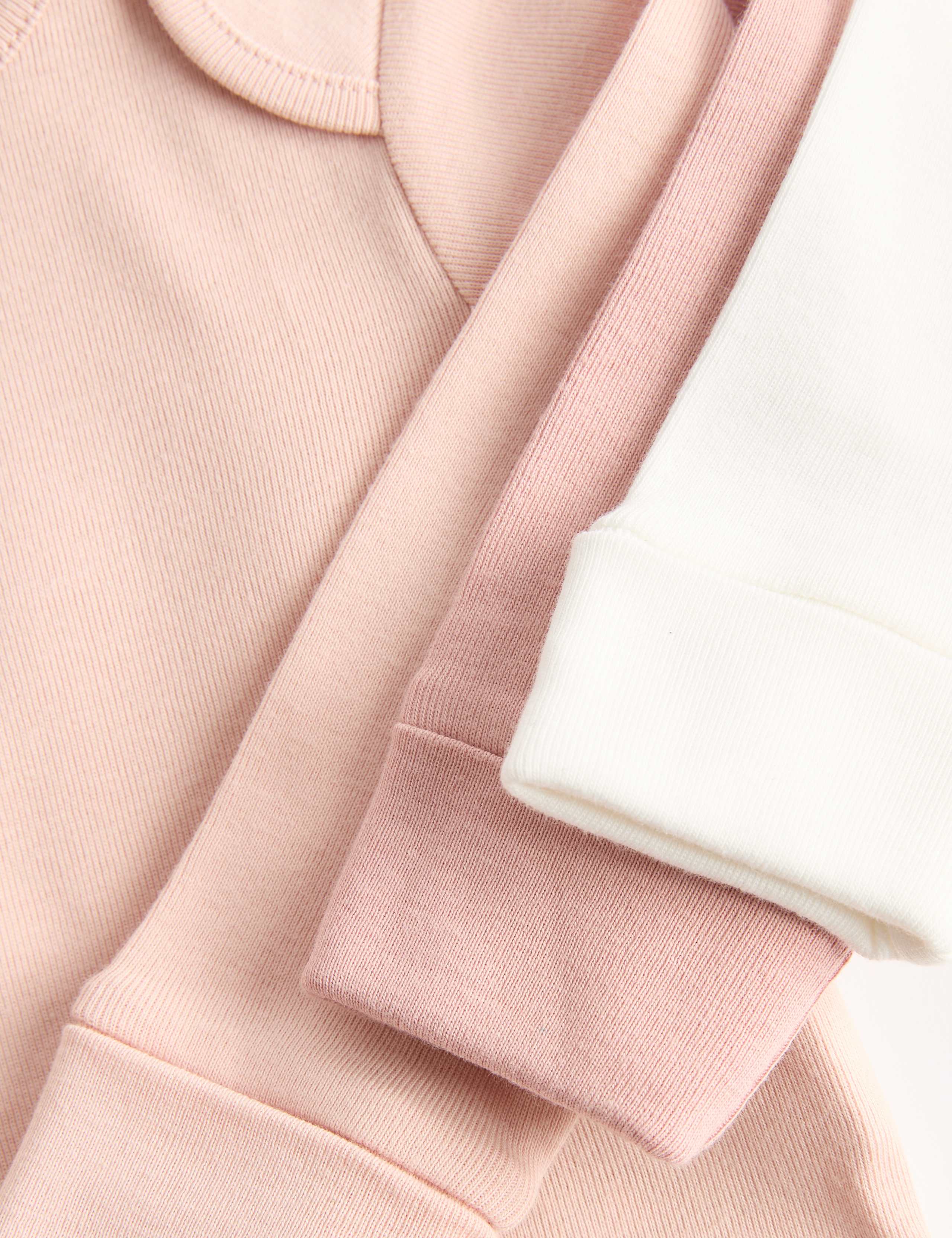 5 Pack Pure Cotton Plain Long Sleeve Bodysuits (7lbs-3 Yrs) 3 of 3