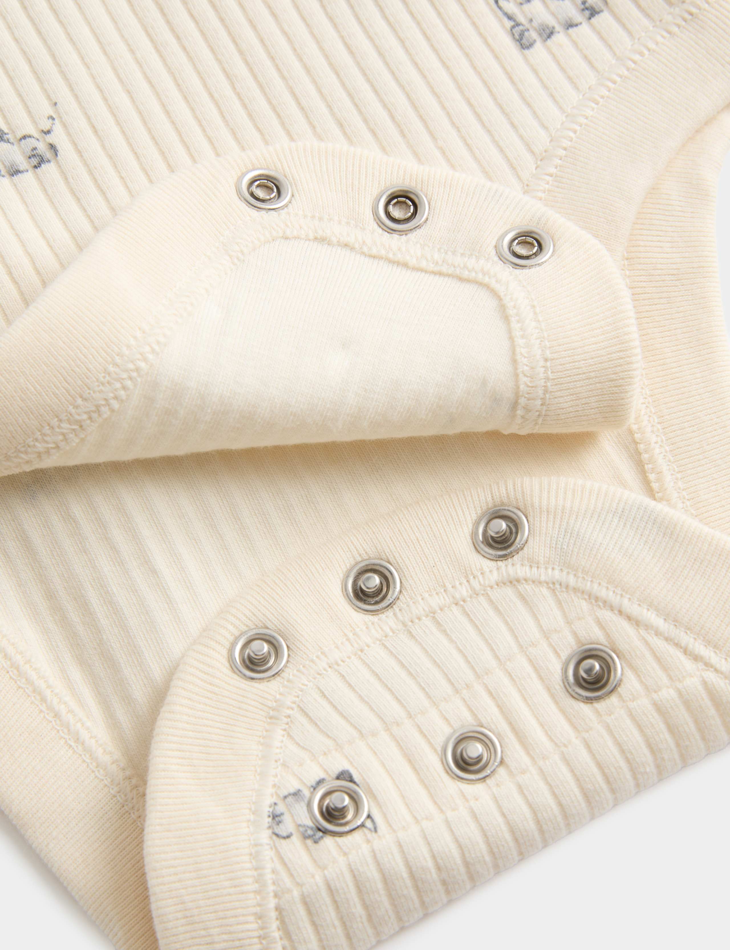 3 Pack Cotton Rich Dino Bodysuits (7lbs - 3 Yrs) 3 of 3