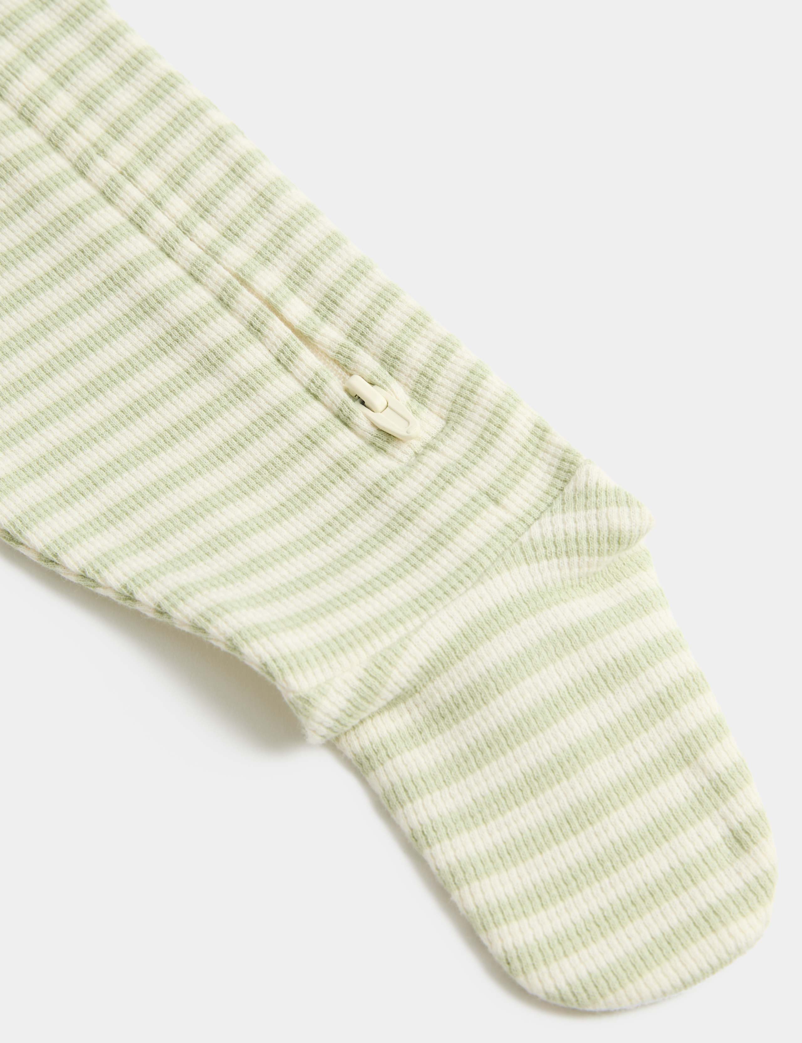 3 Pack Pure Cotton Waffle Sleepsuits (7lbs-3 Yrs) 3 of 3