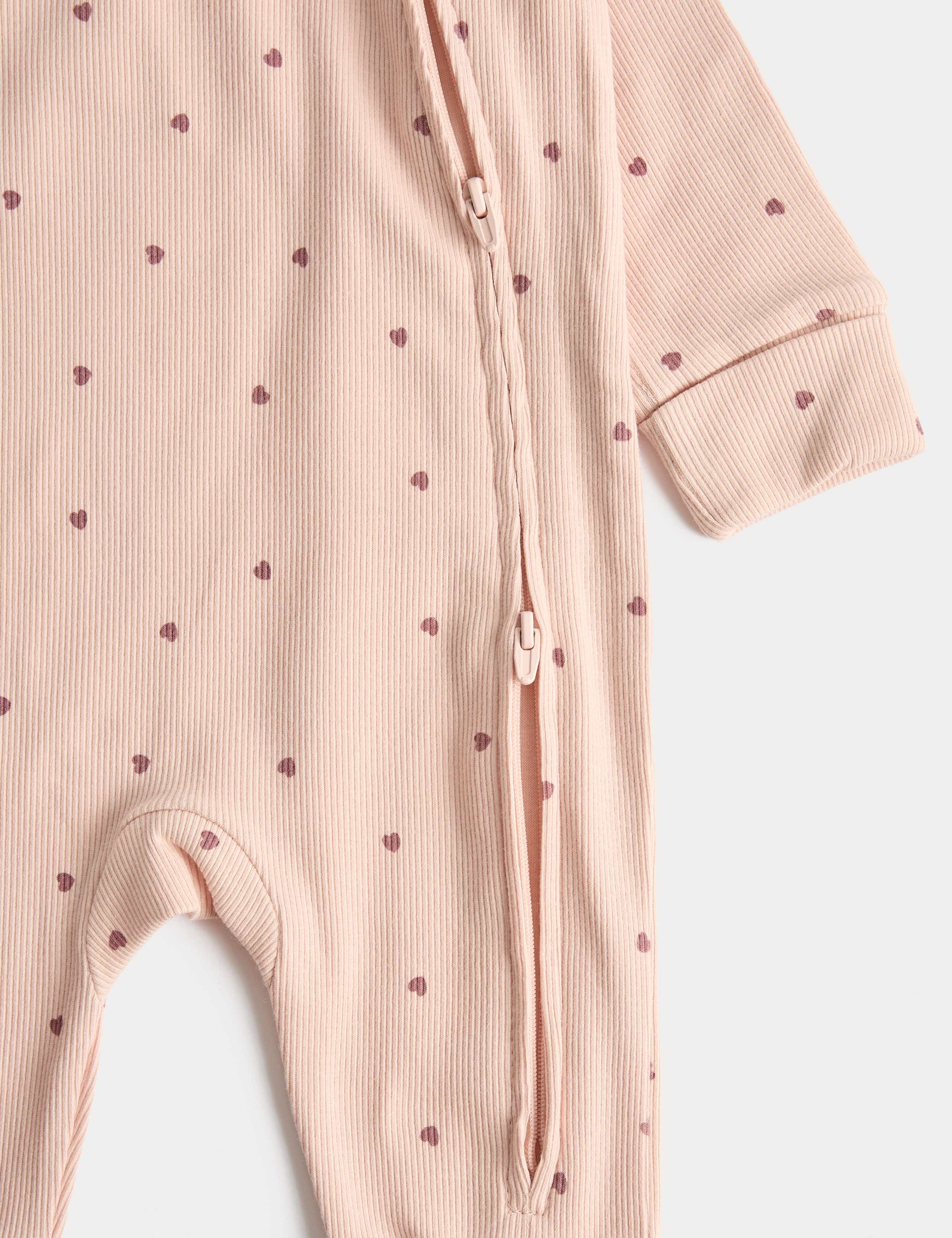 3 Pack Cotton Rich Heart Sleepsuits (7lbs-3 Yrs) 3 of 3