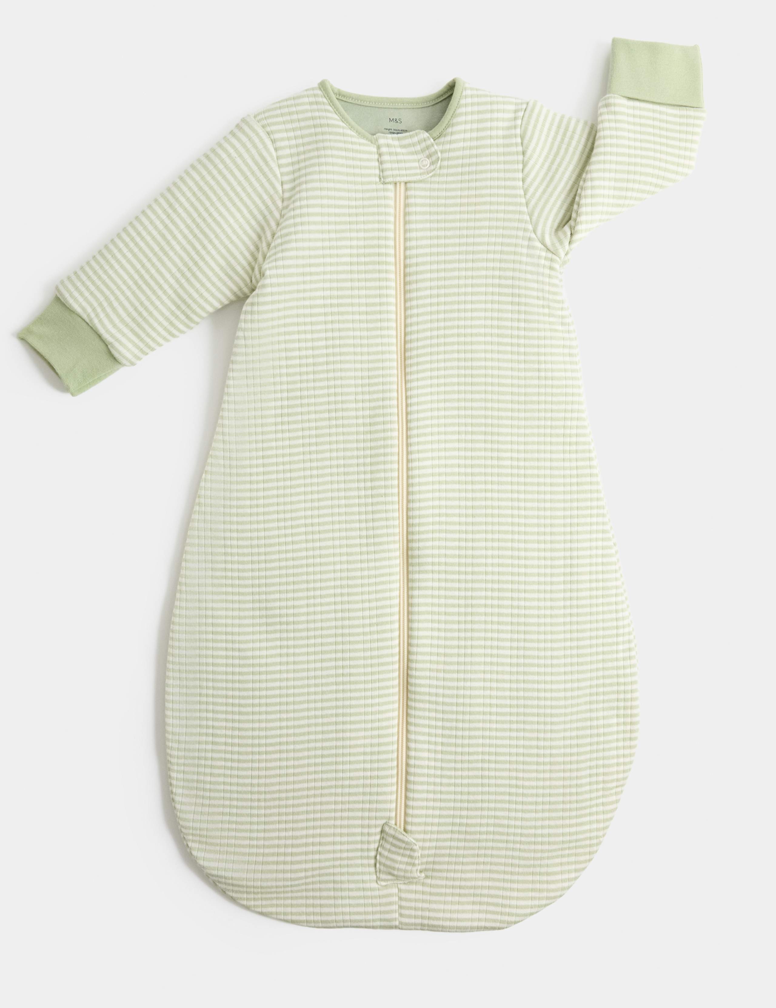 2.5 Tog Striped Long Sleeve Sleeping Bag (0-3 Yrs) 1 of 3