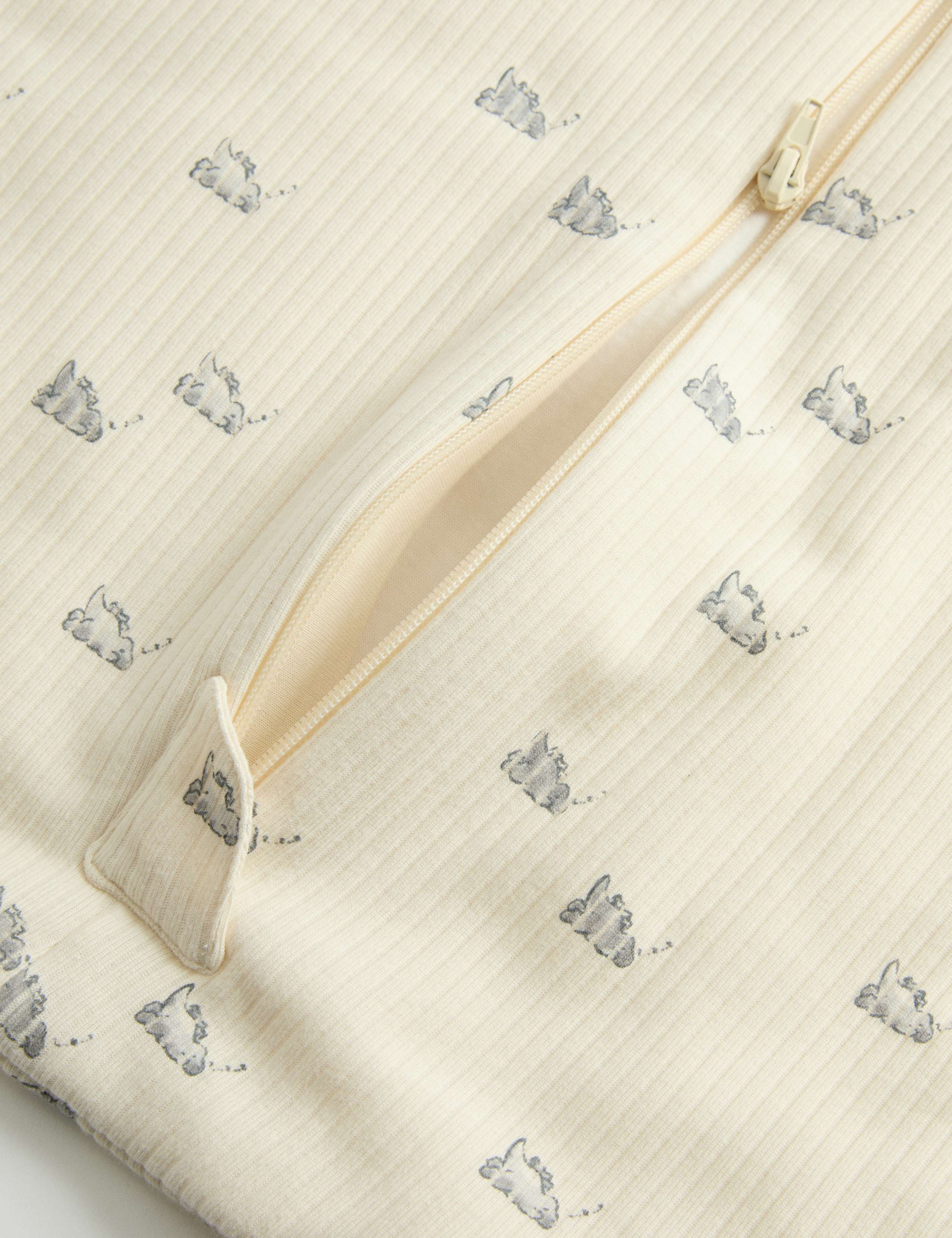 2.5 Tog Pure Cotton Dino Sleeping Bag (0-3 Yrs) 3 of 3
