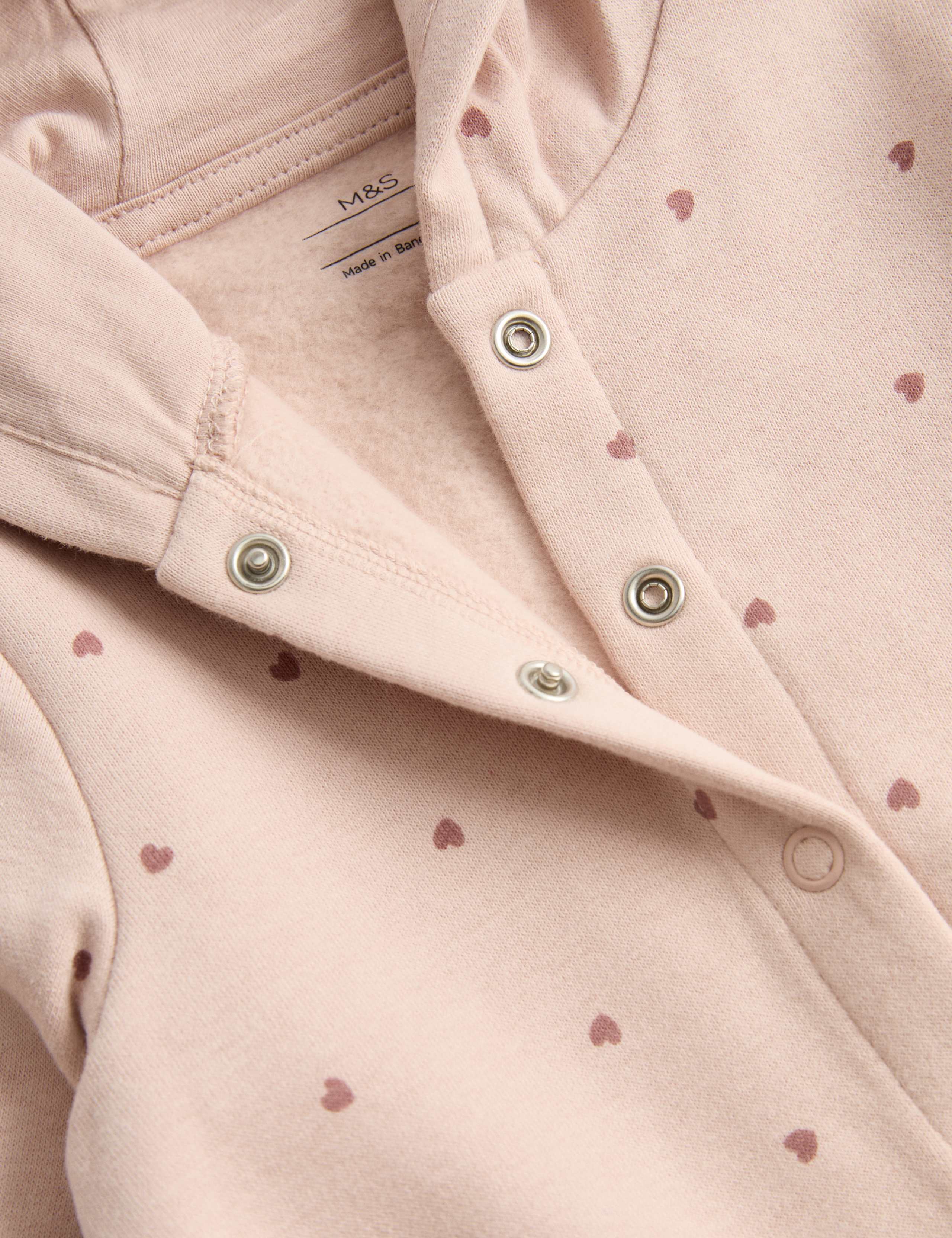 Cotton Rich Heart Hooded All in One (0-3 Yrs) 2 of 3