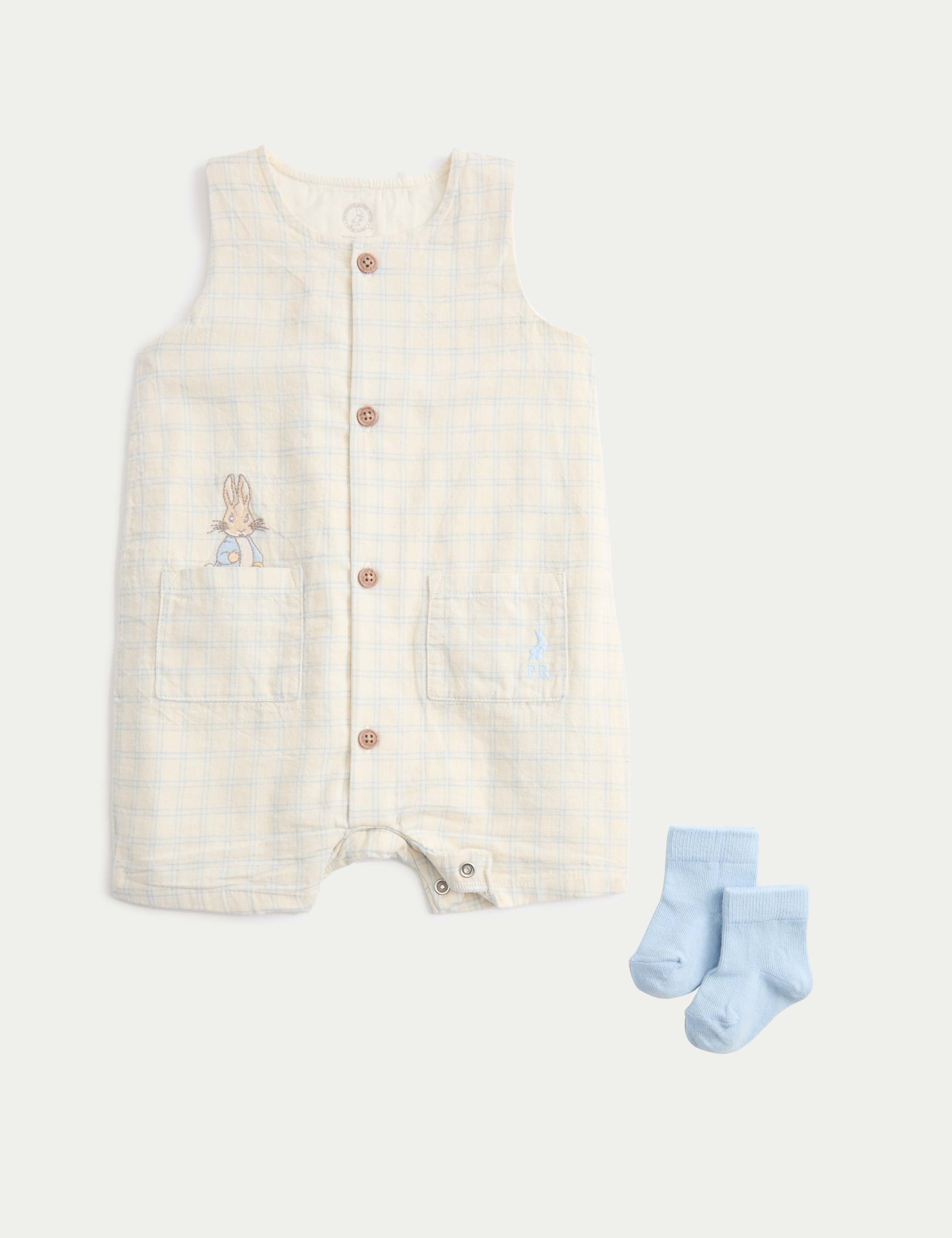 2 Piece Peter Rabbit™ Bibshort Outfit (0-24 Mths) 1 of 4