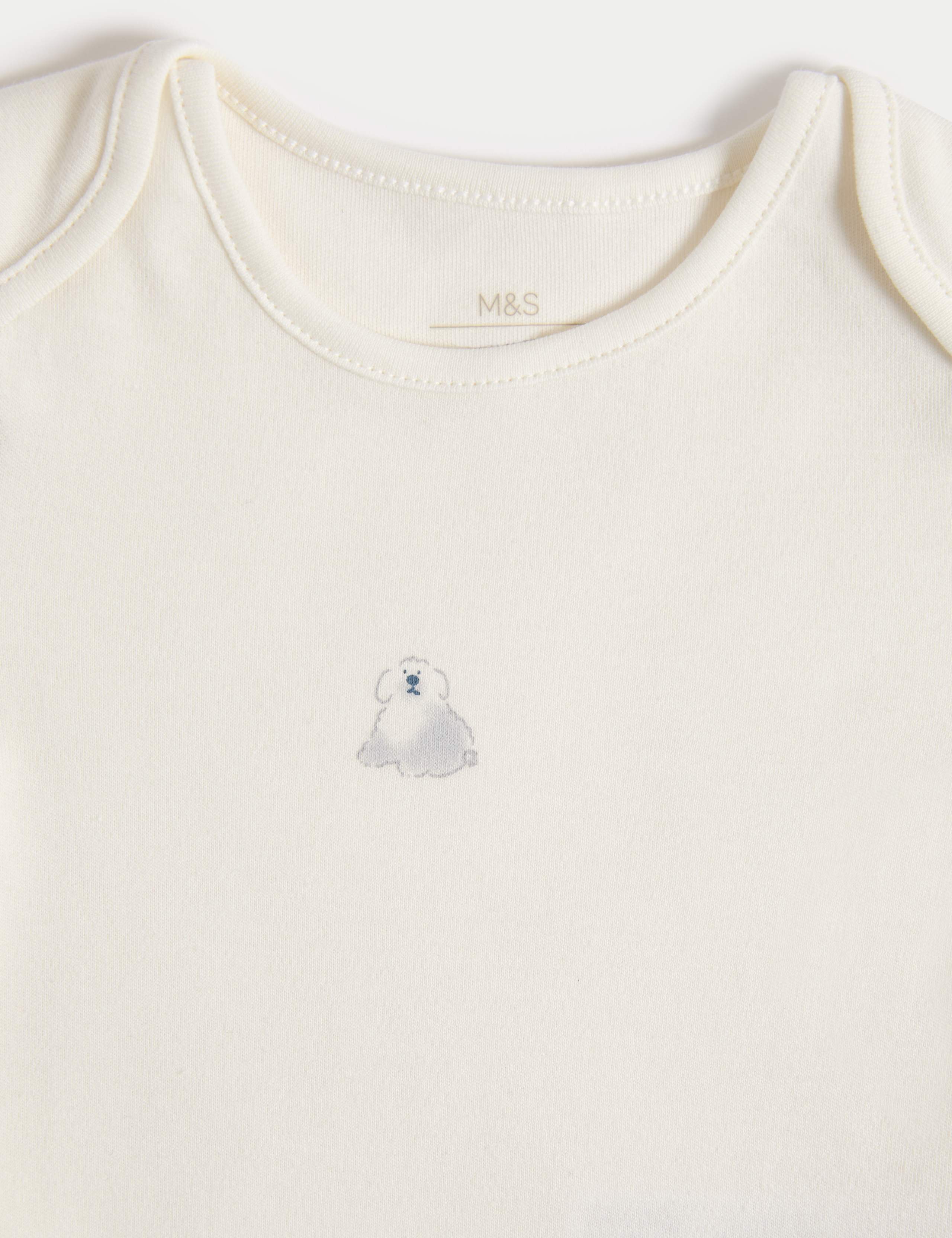 7 Pack Pure Cotton Dog Print Bodysuits (5lbs-3 Yrs) 2 of 2