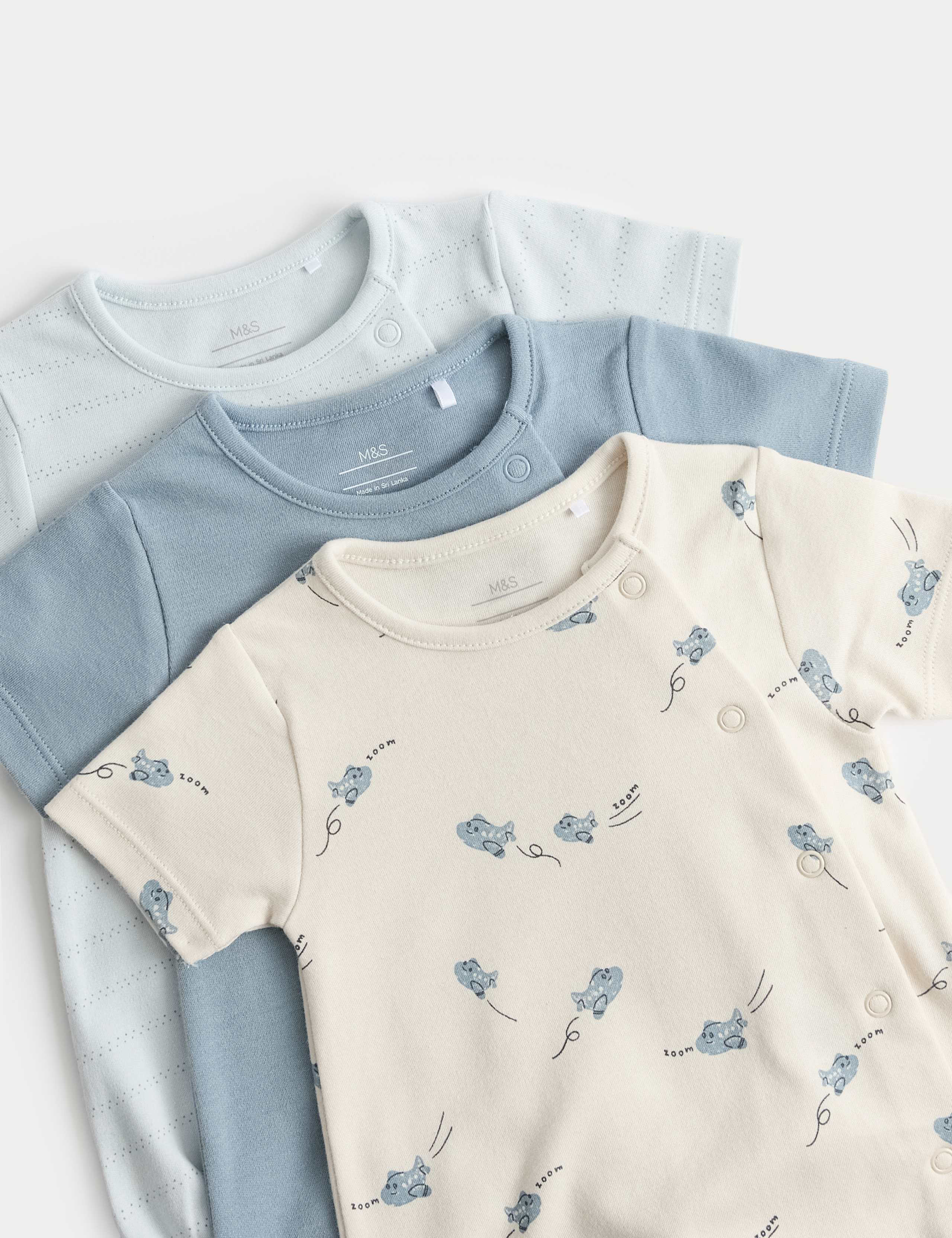 3 Pack Pure Cotton Rompers (7lbs-3 Yrs) 2 of 3