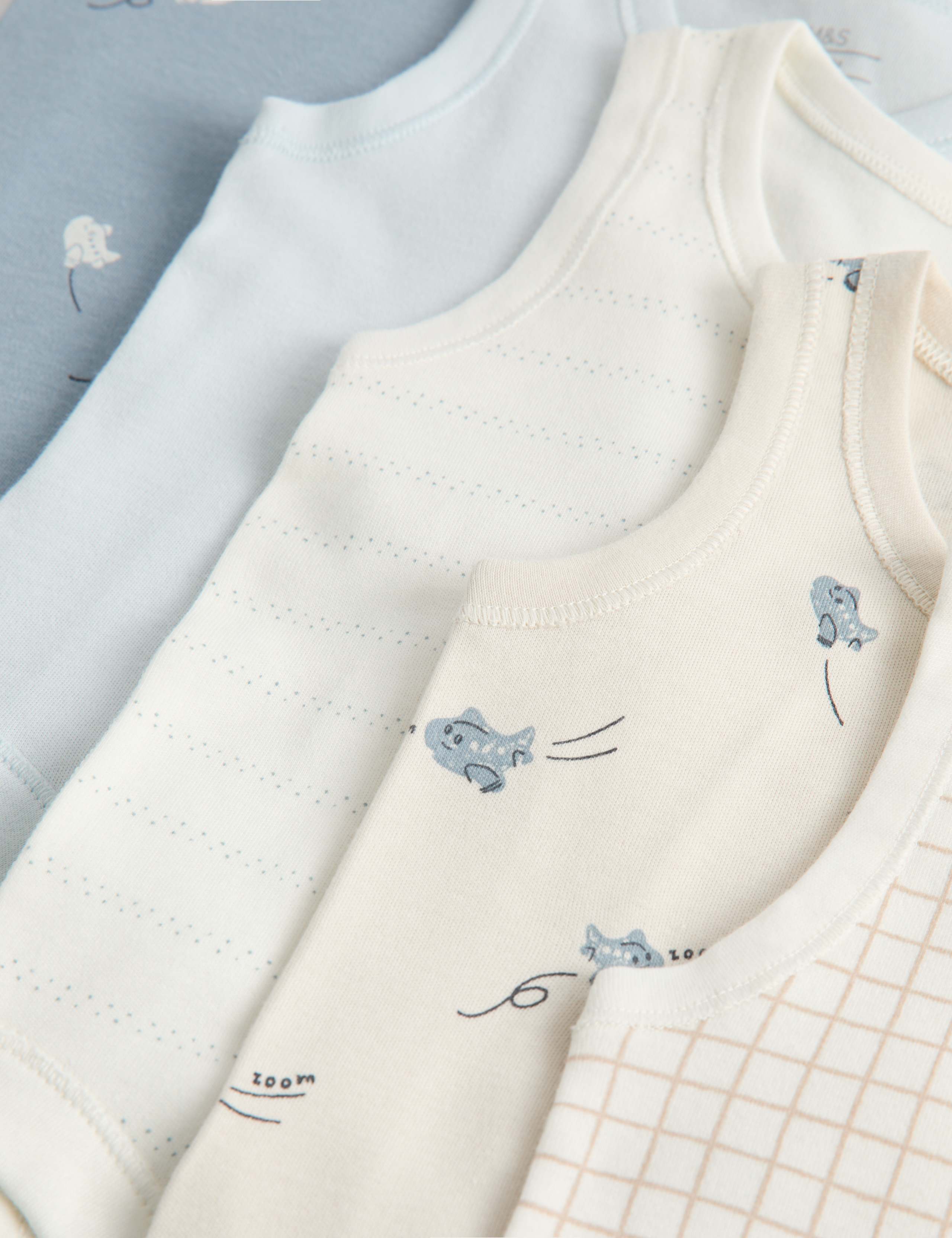 7 Pack Pure Cotton Patterned Bodysuits (7lbs-3 Yrs) 5 of 6