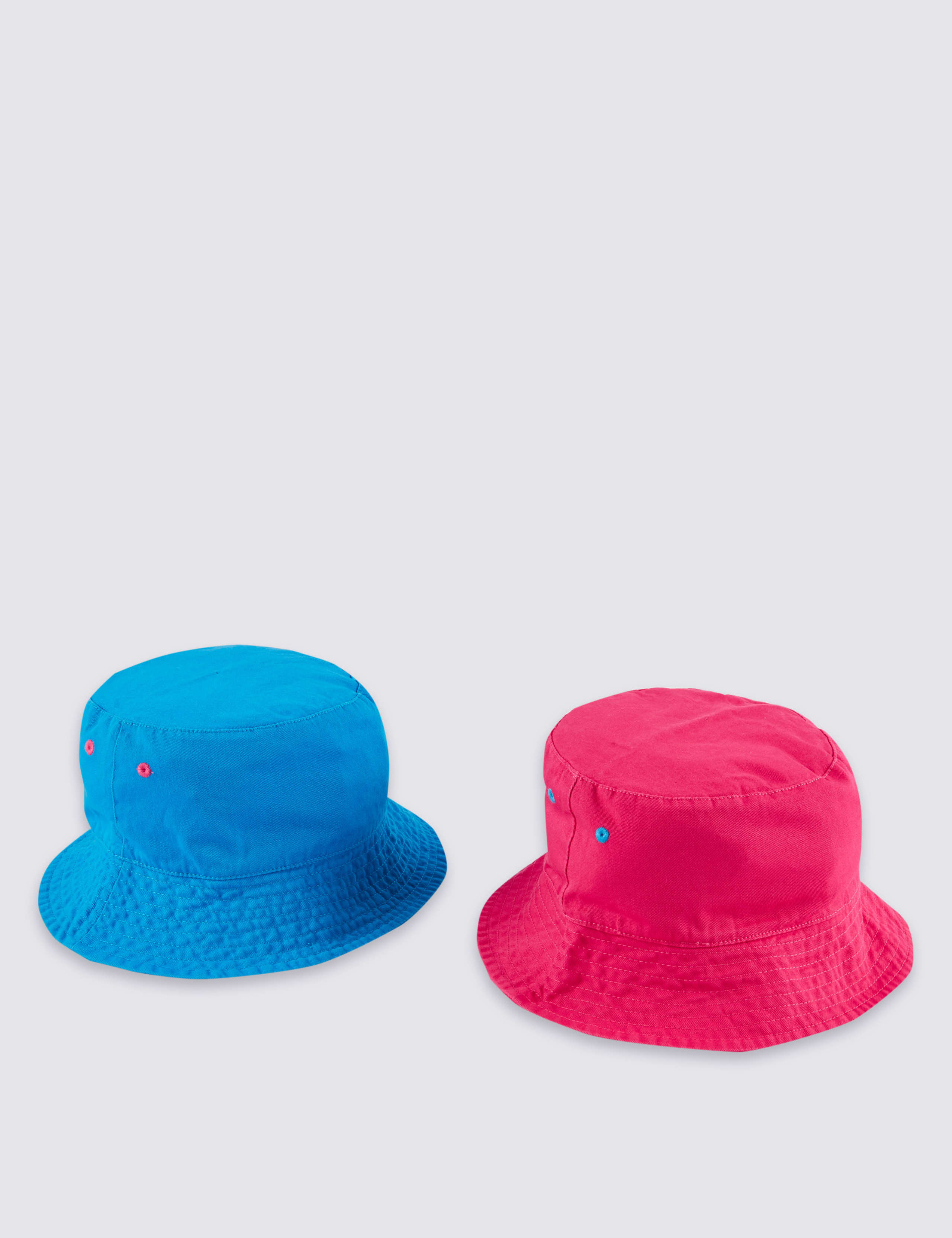 Kids' 2 Pack Pure Cotton Safe in the Sun Hats 1 of 1