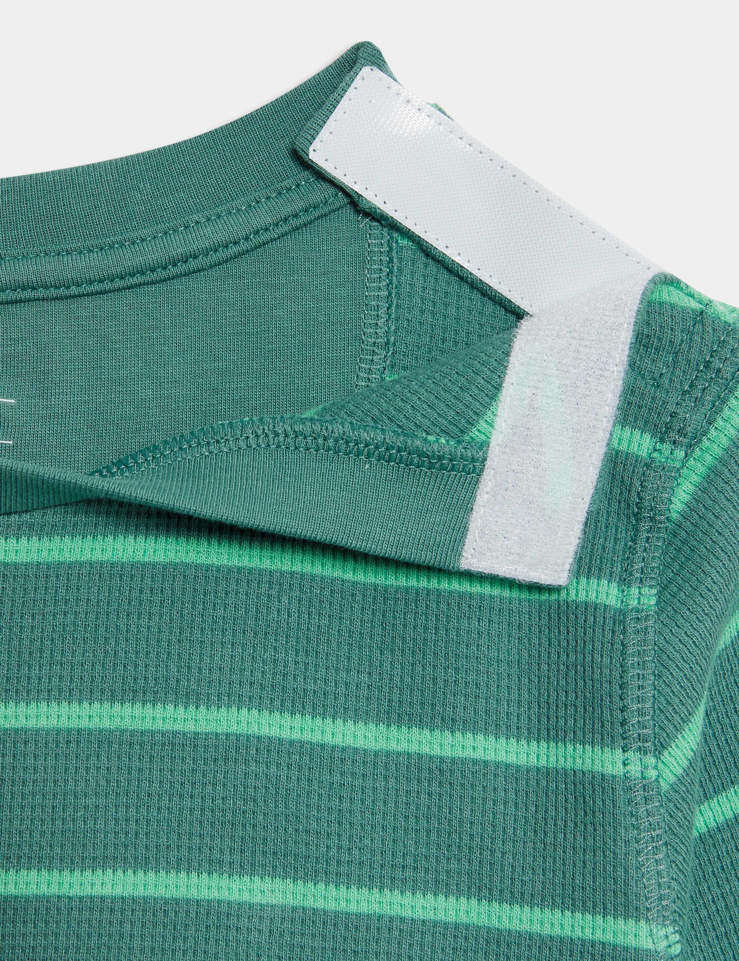 Adaptive Pure Cotton Striped Waffle Pyjamas (1-16 Yrs) 2 of 3