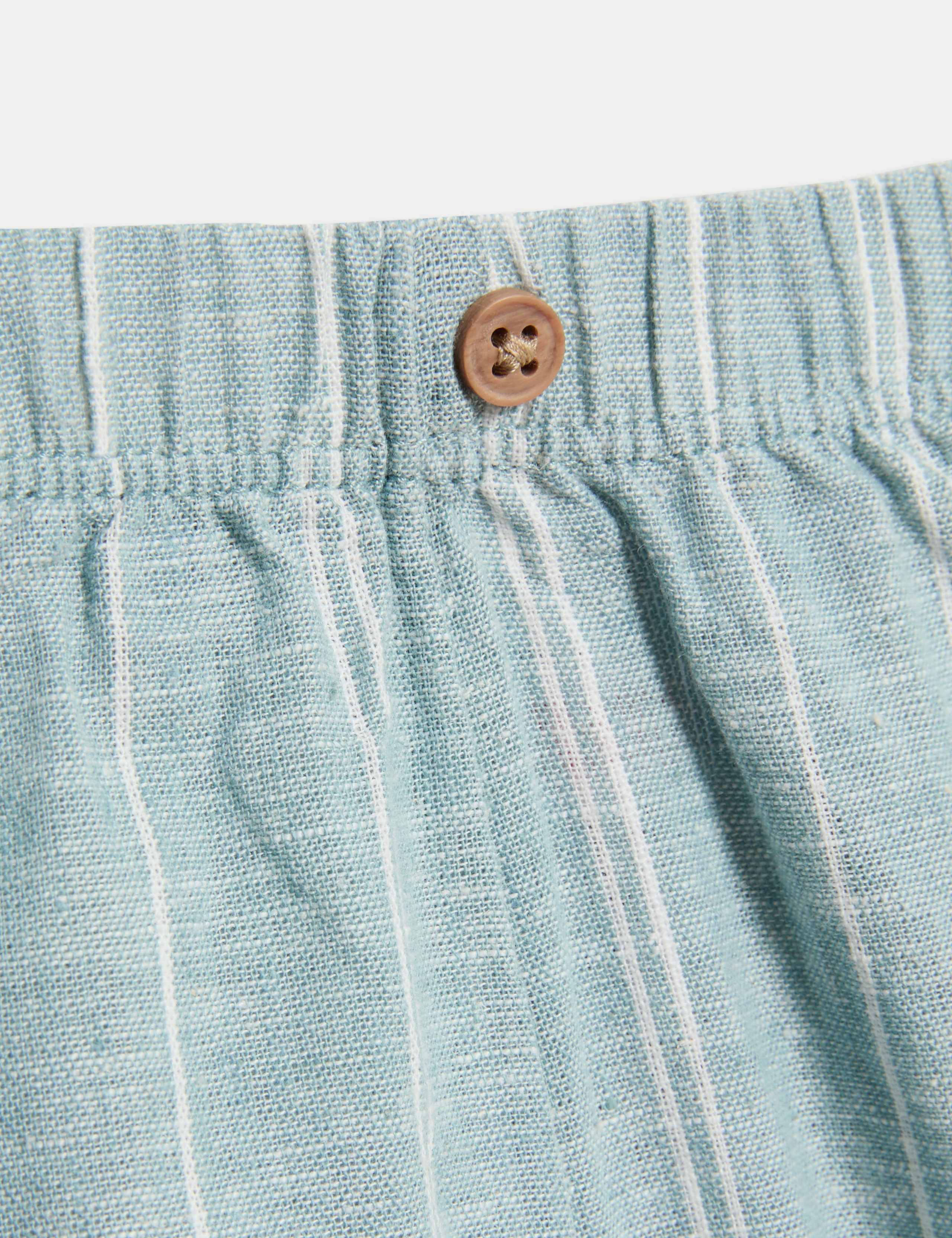 3pc Linen Blend Shorts Outfit (7lbs - 12 Mths) 5 of 6