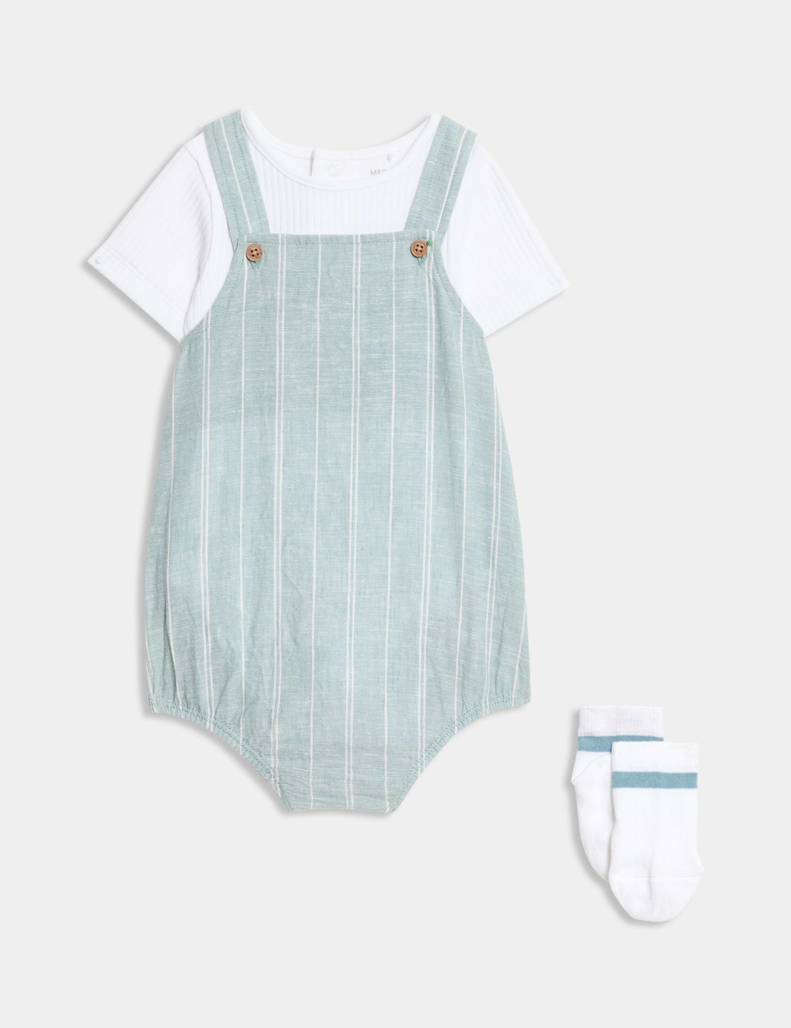 3pc Cotton Rich Paddler Outfit (7lbs - 1 Yr) 1 of 7