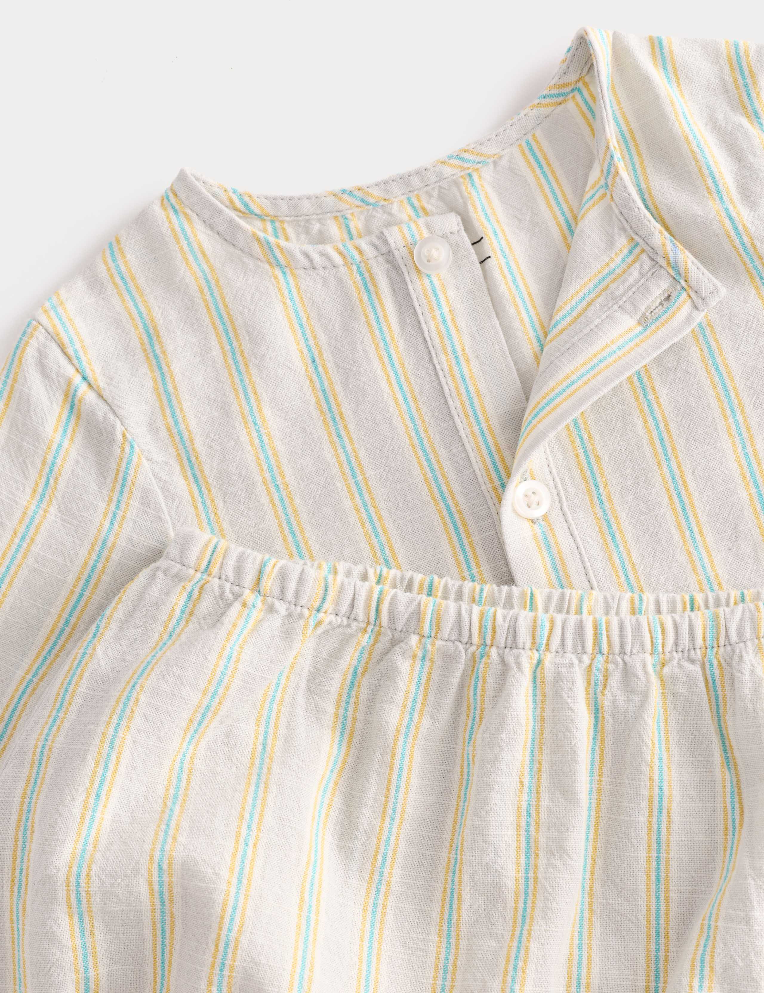 3 Piece Pure Cotton Striped Outfit (7lbs-2 Yrs) 2 of 2