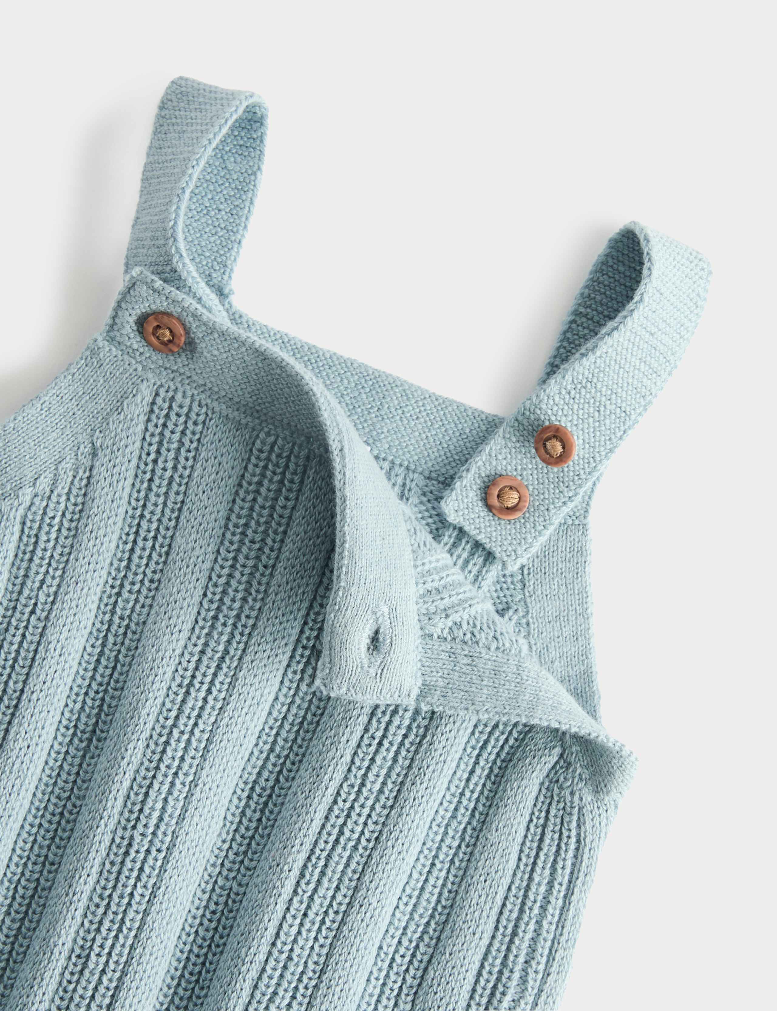 Pure Cotton Knitted Bibshort (0-12 Mths) 3 of 3