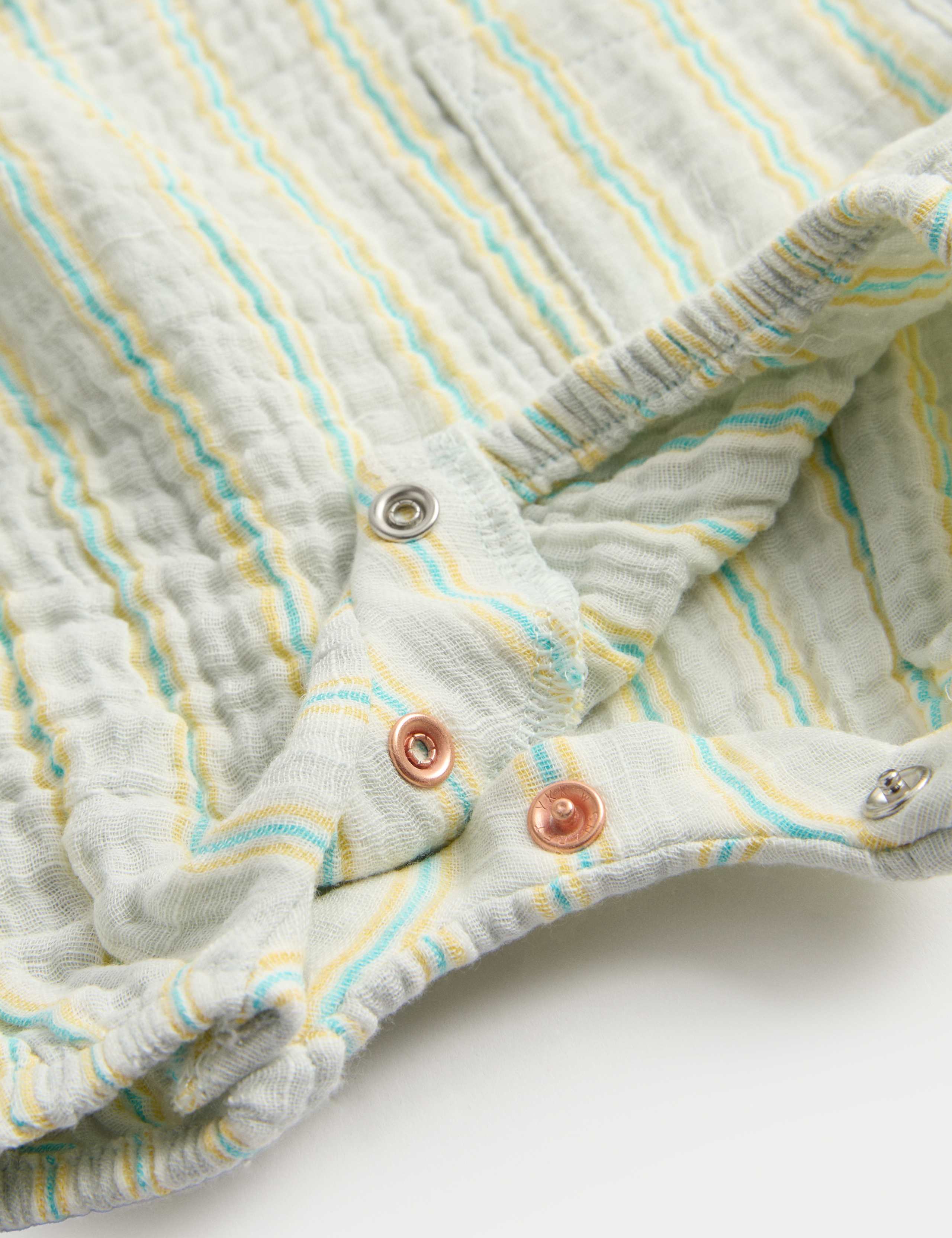 Pure Cotton Woven Bibshort (7lbs - 12 Mths) 2 of 3