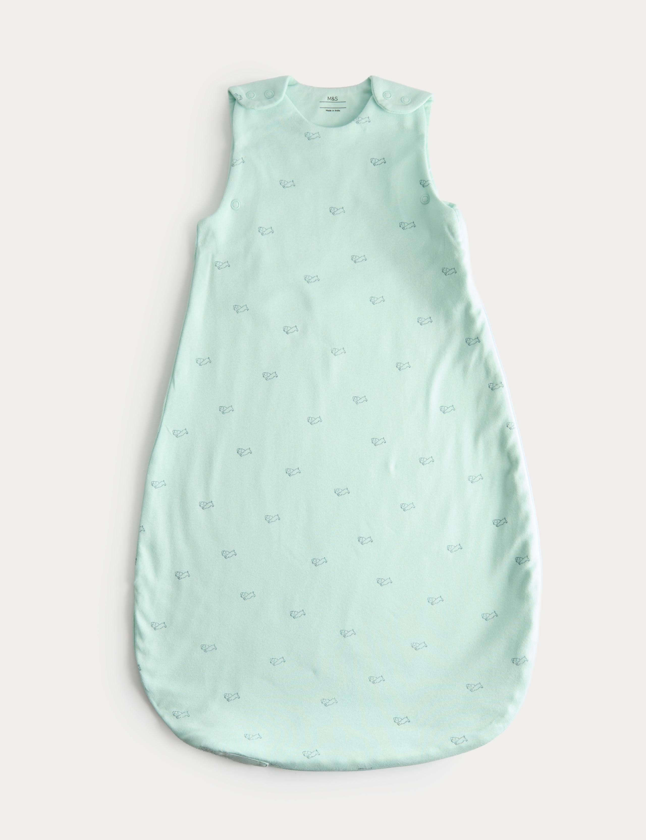 Pure Cotton Dog Print 1.0 Tog Sleeping Bag (0-3 Yrs) 1 of 2