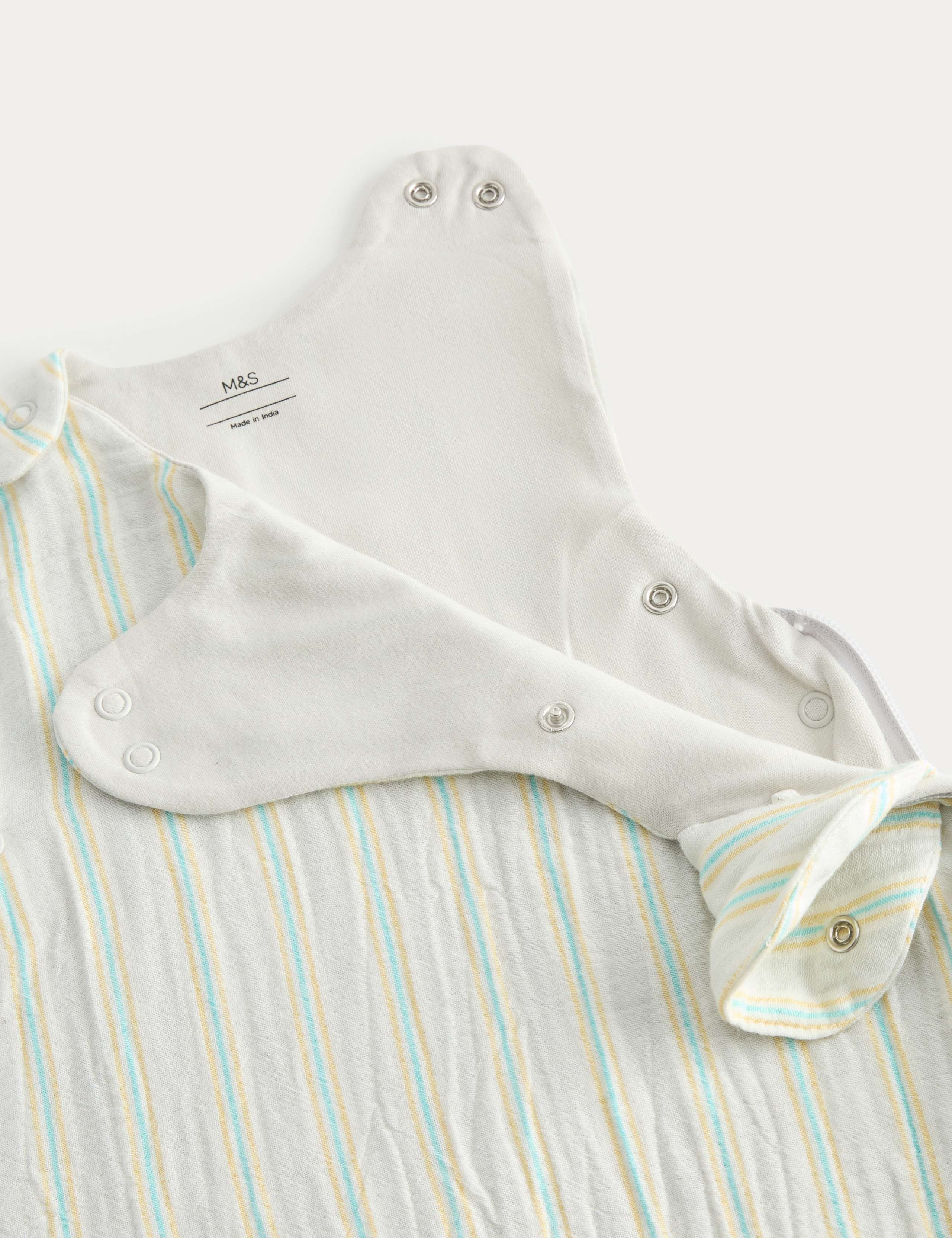 Pure Cotton 1 Tog Striped Sleeping Bag (0-3 Yrs) 2 of 2