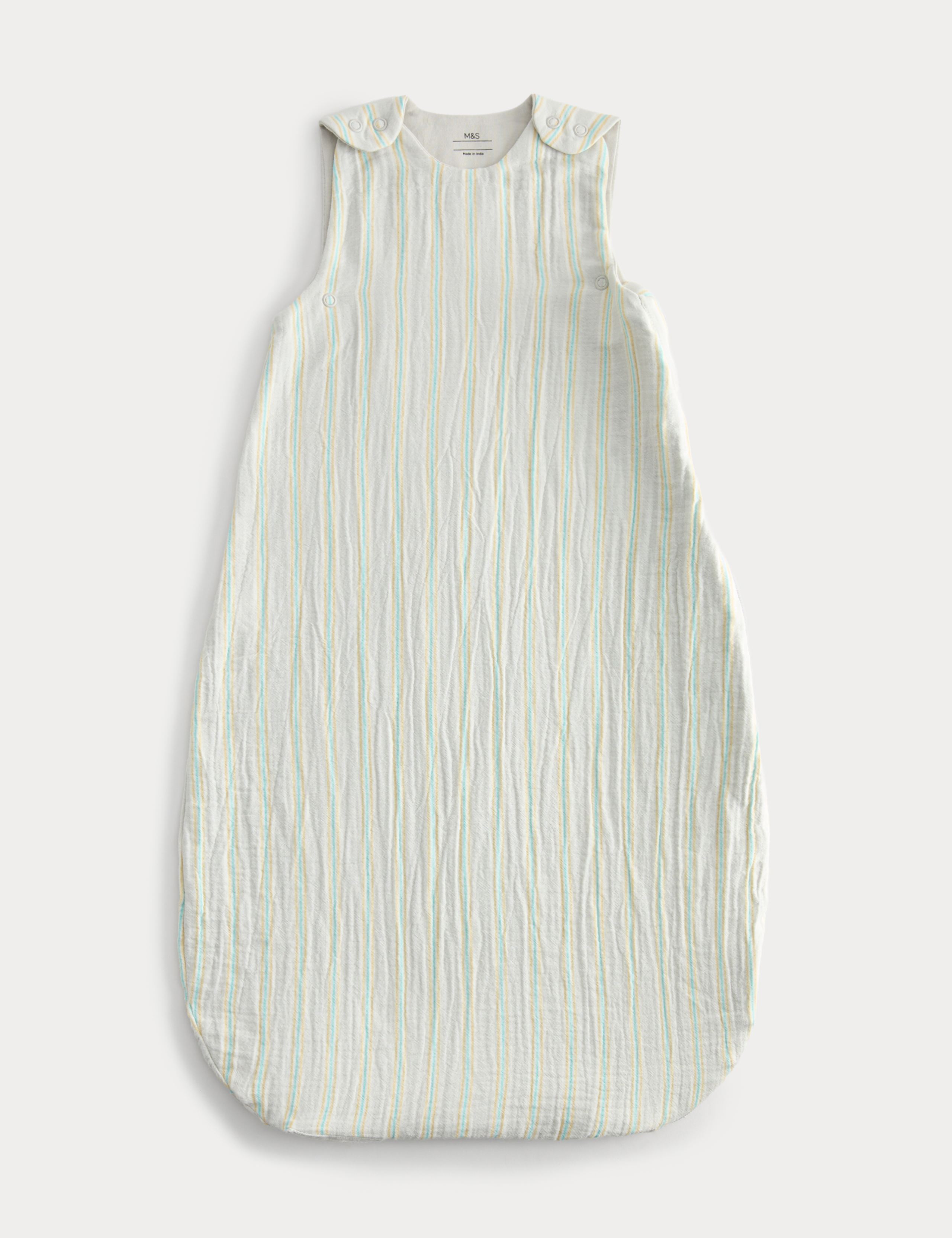 Pure Cotton 1 Tog Striped Sleeping Bag (0-3 Yrs) 1 of 2