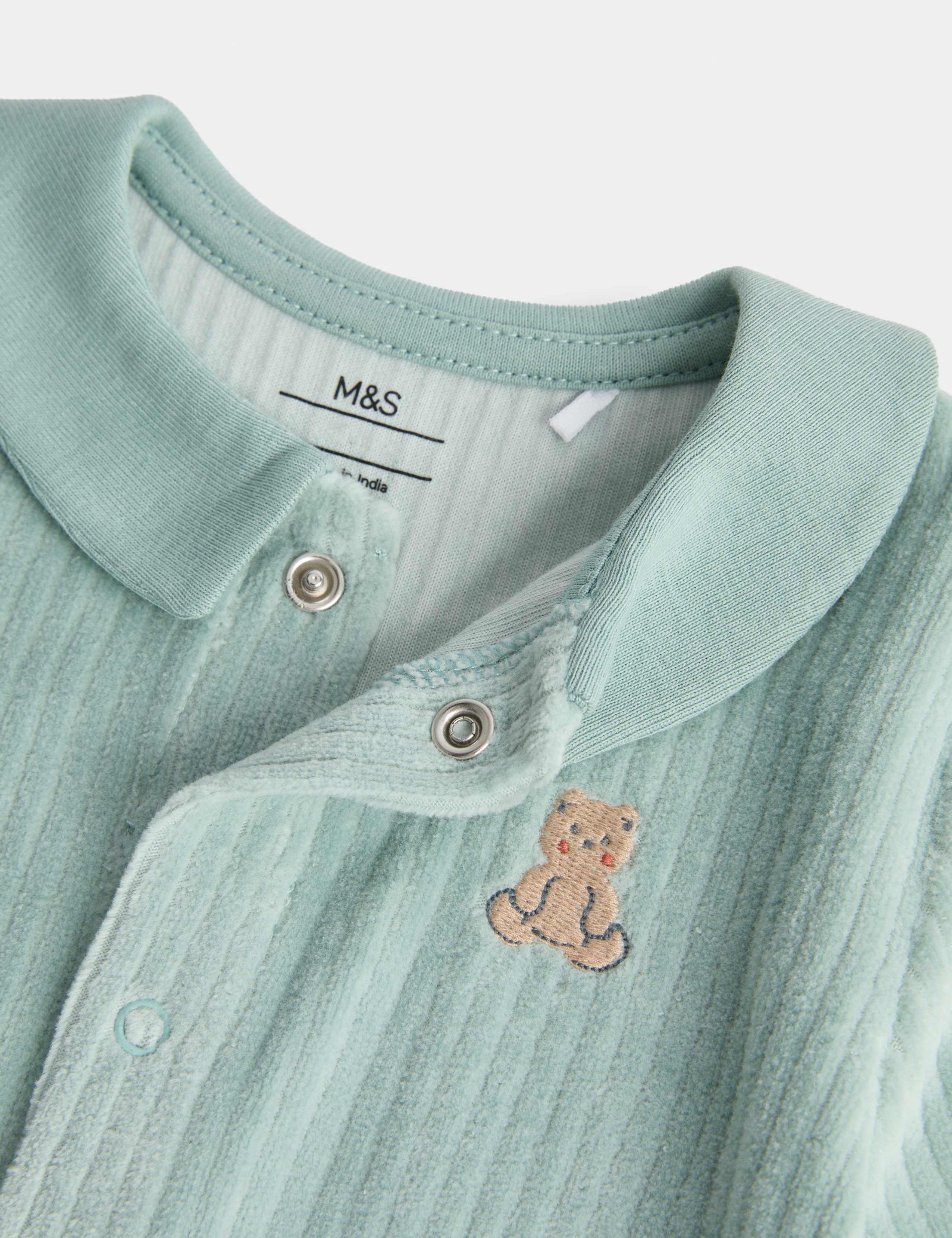 Velour Sleepsuit (0-12 Mths) 3 of 3