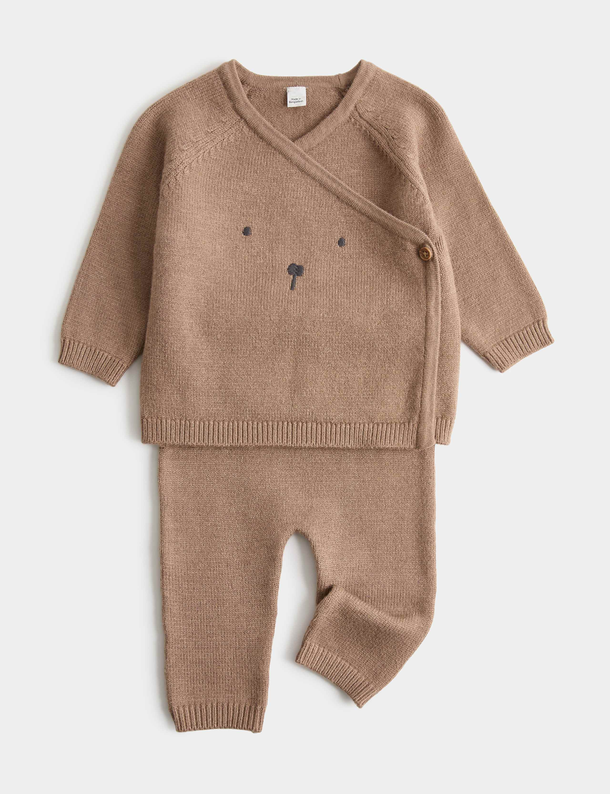 2 Piece Bear Knitted Outfit (7lbs - 12 Mths) 1 of 2