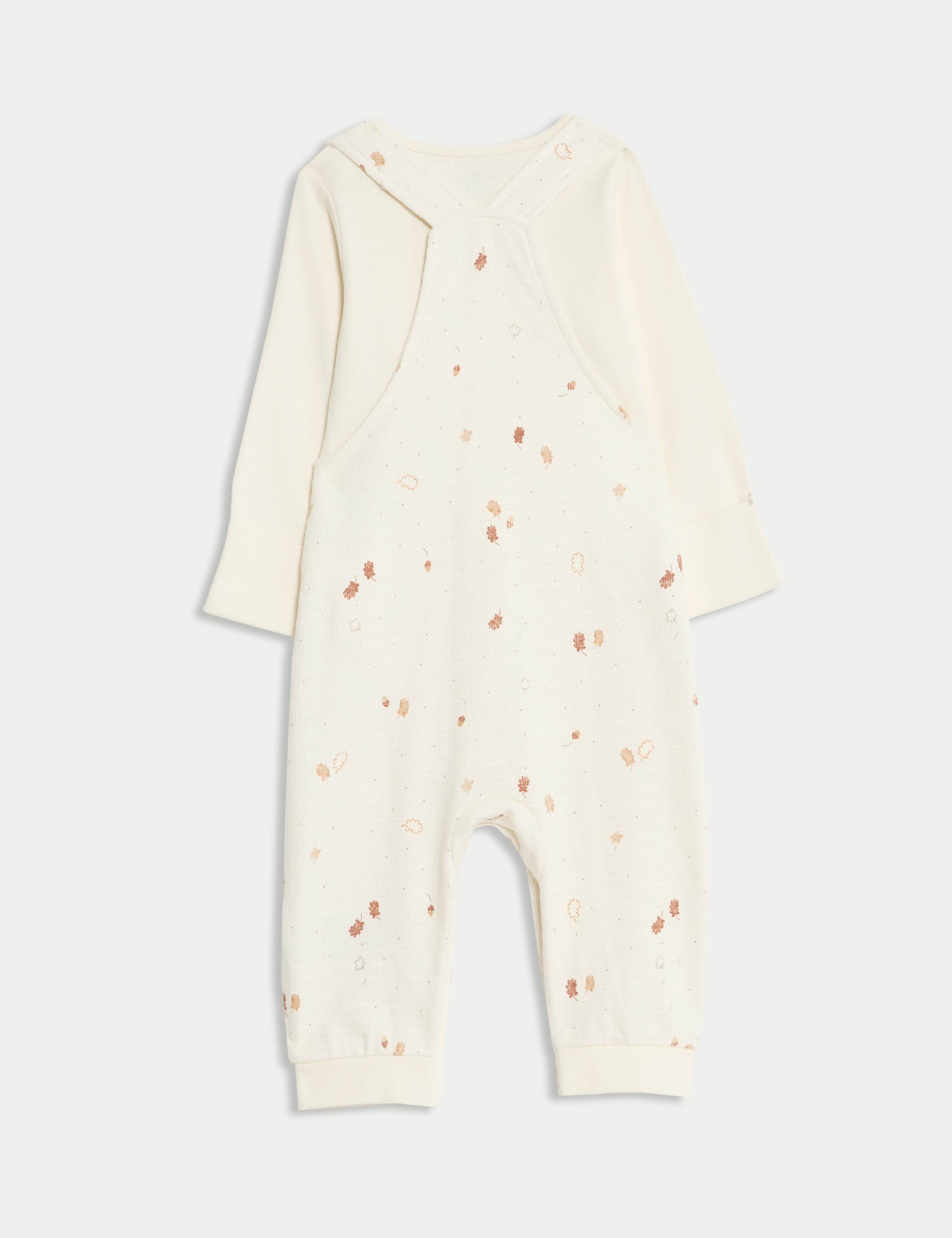 2pc Pure Cotton Leaf Outfit (0-12 Mths) 2 of 6