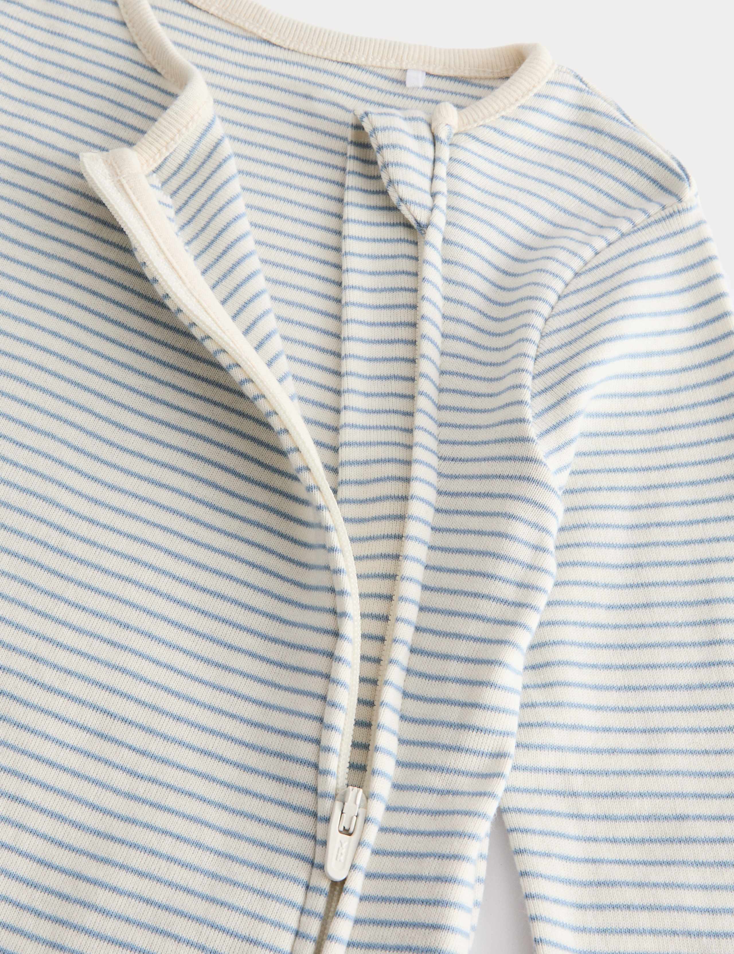 3pk Stripe Sleepsuits (6½lbs-3 Yrs) 2 of 3