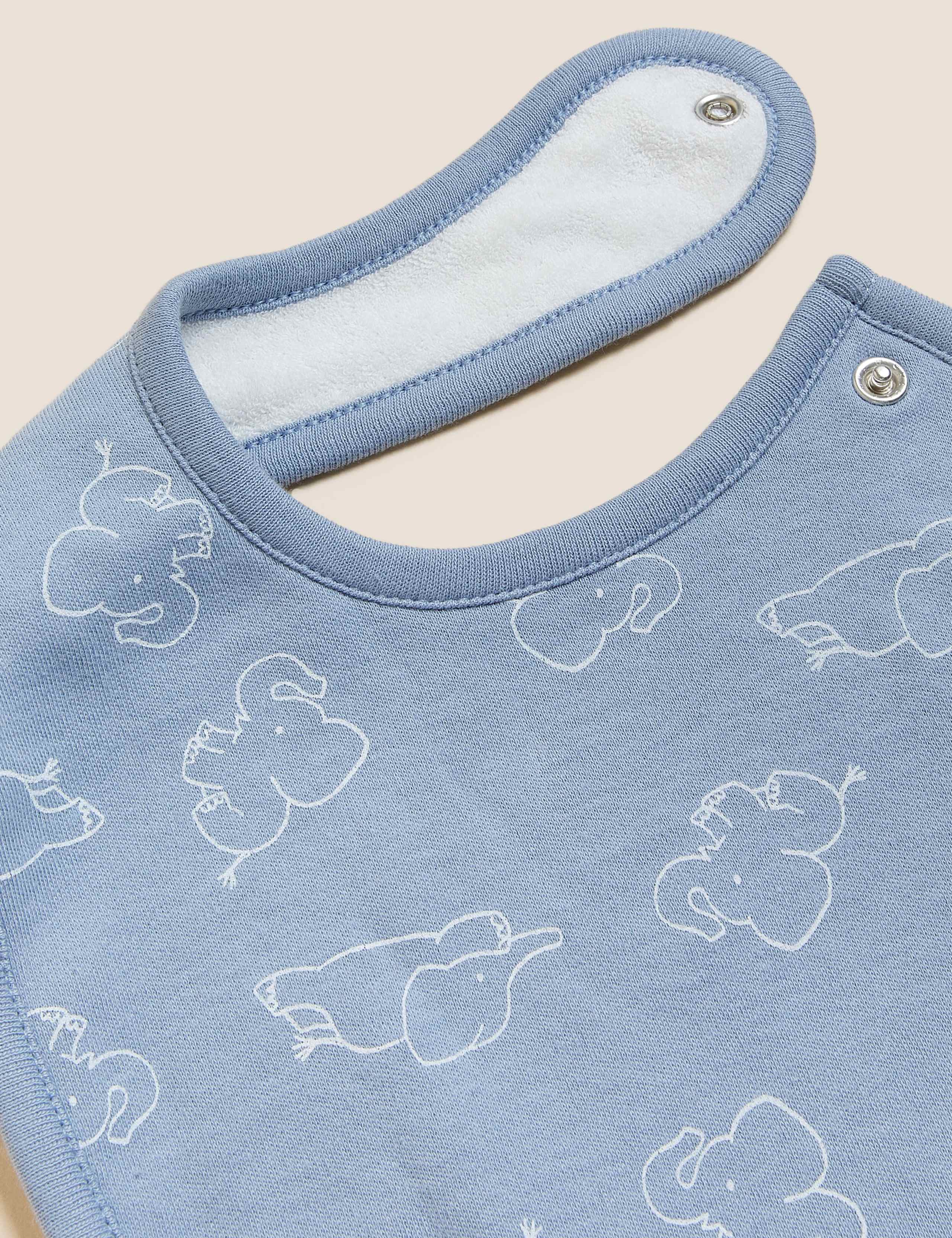 5pk Pure Cotton Bibs 3 of 3