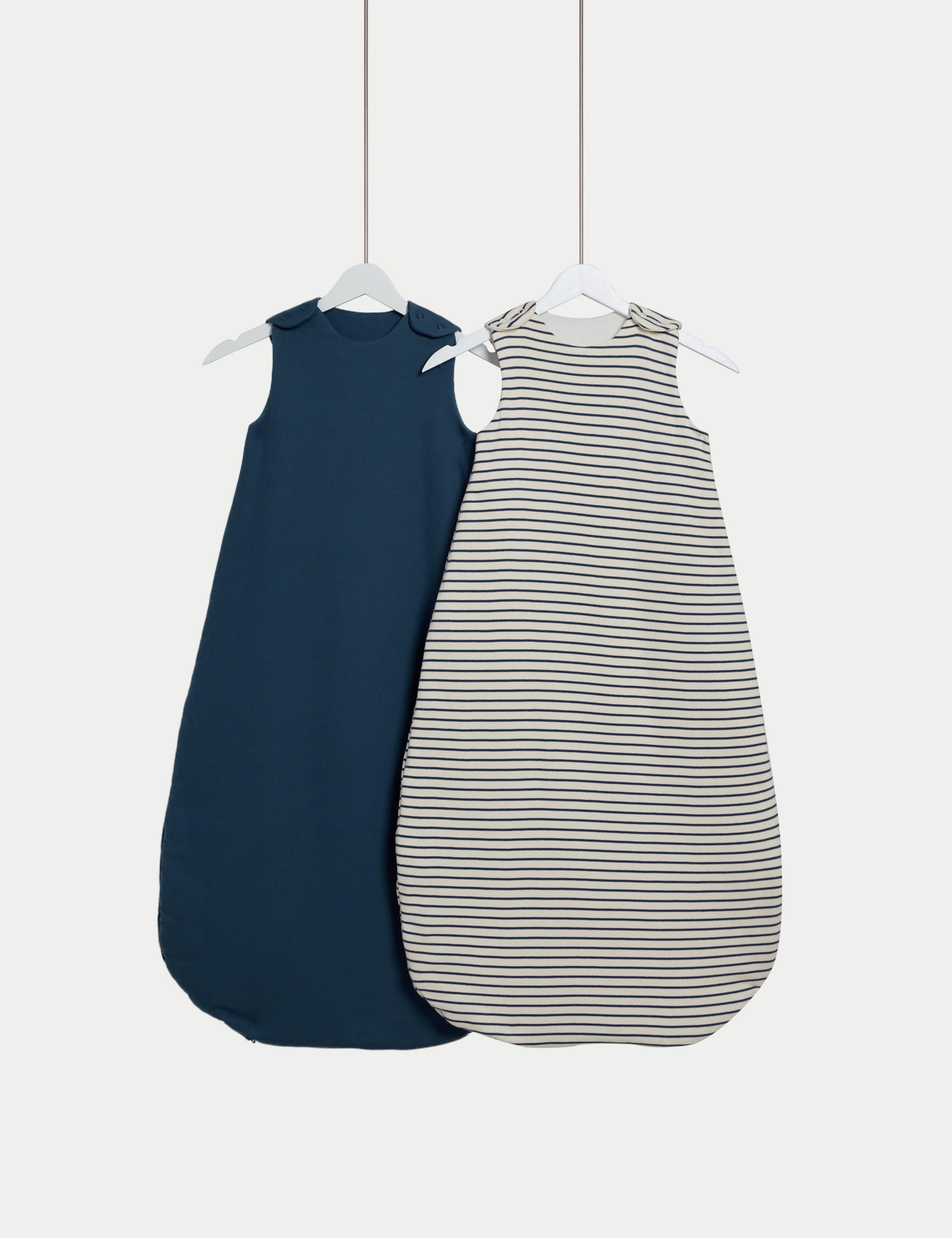 2pk Cotton Rich 2.5 Tog Sleeping Bags (0-36 Mths) 1 of 1