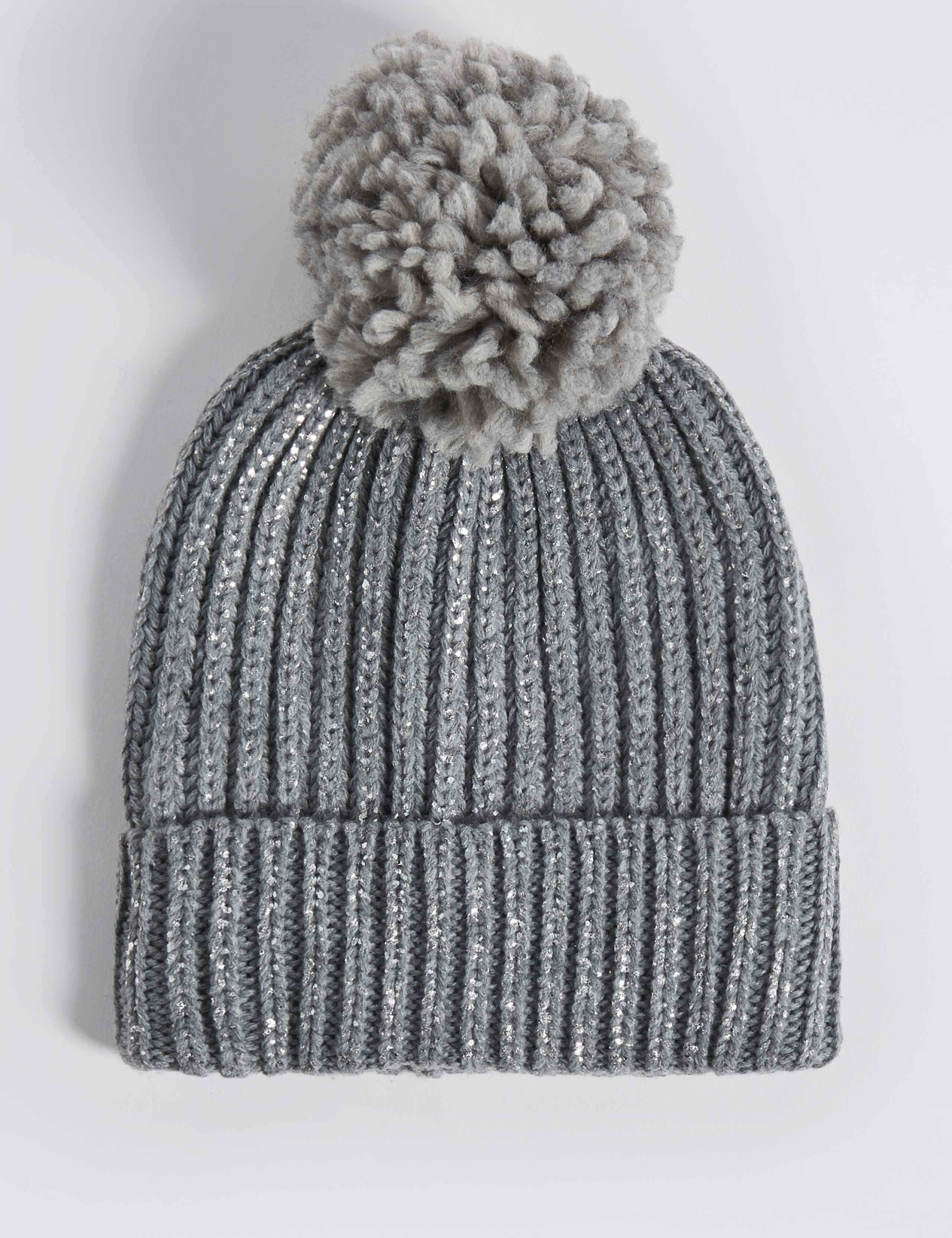 Kids’ Pom-pom Foil Print Hat 1 of 1