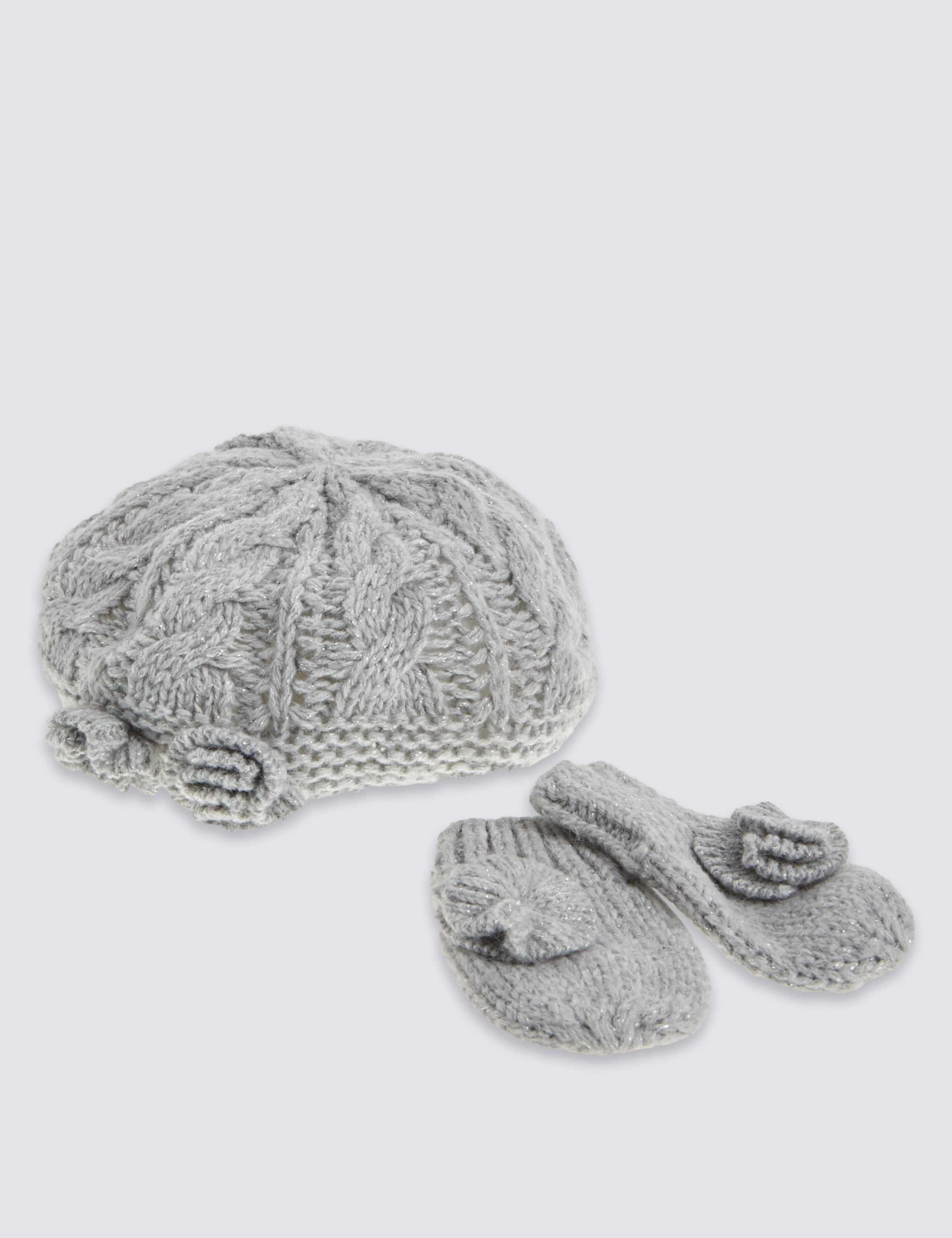 Kids' Beret Hat & Gloves Sets 1 of 2