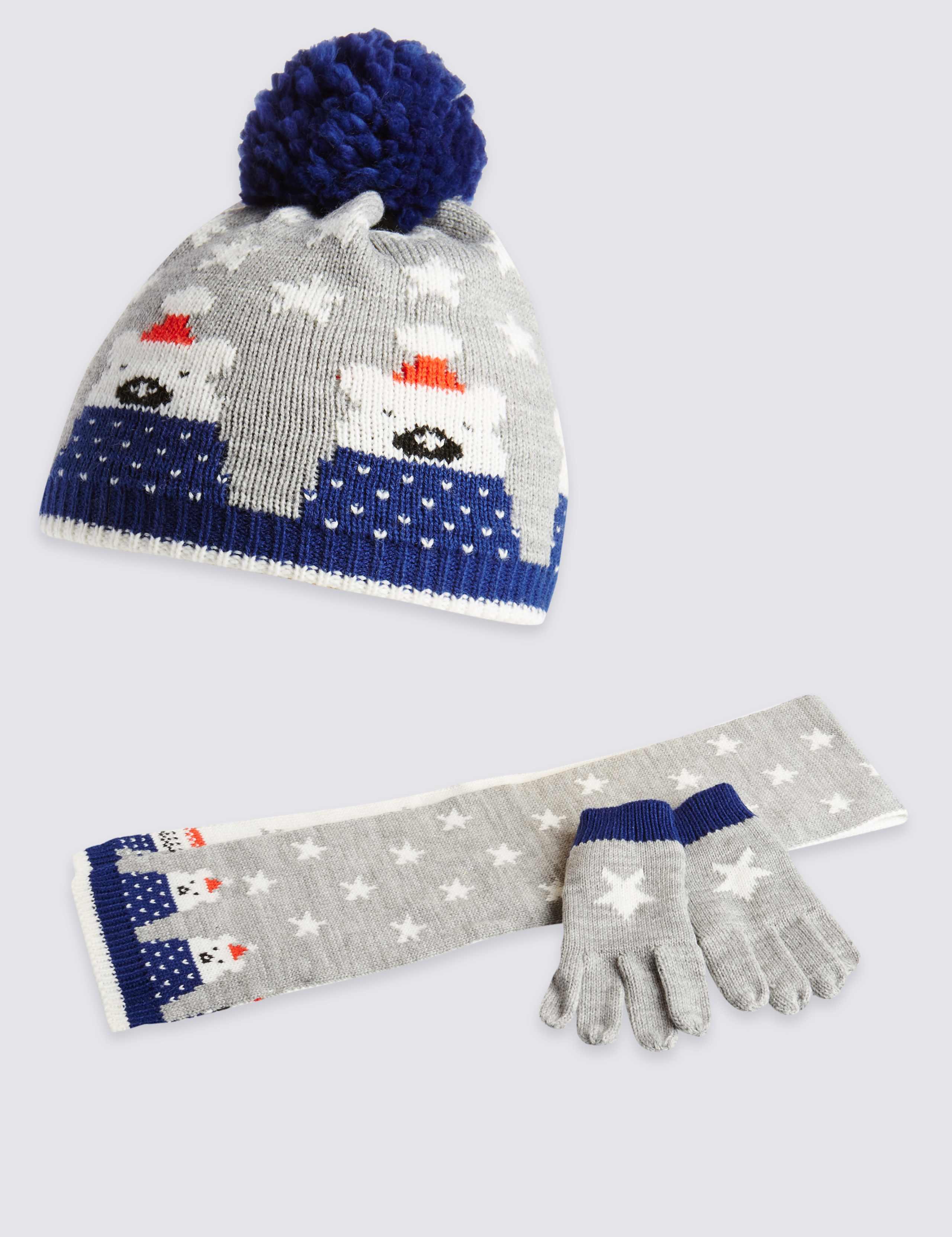 Kids' Hats, Scarf & Gloves Set 1 of 2