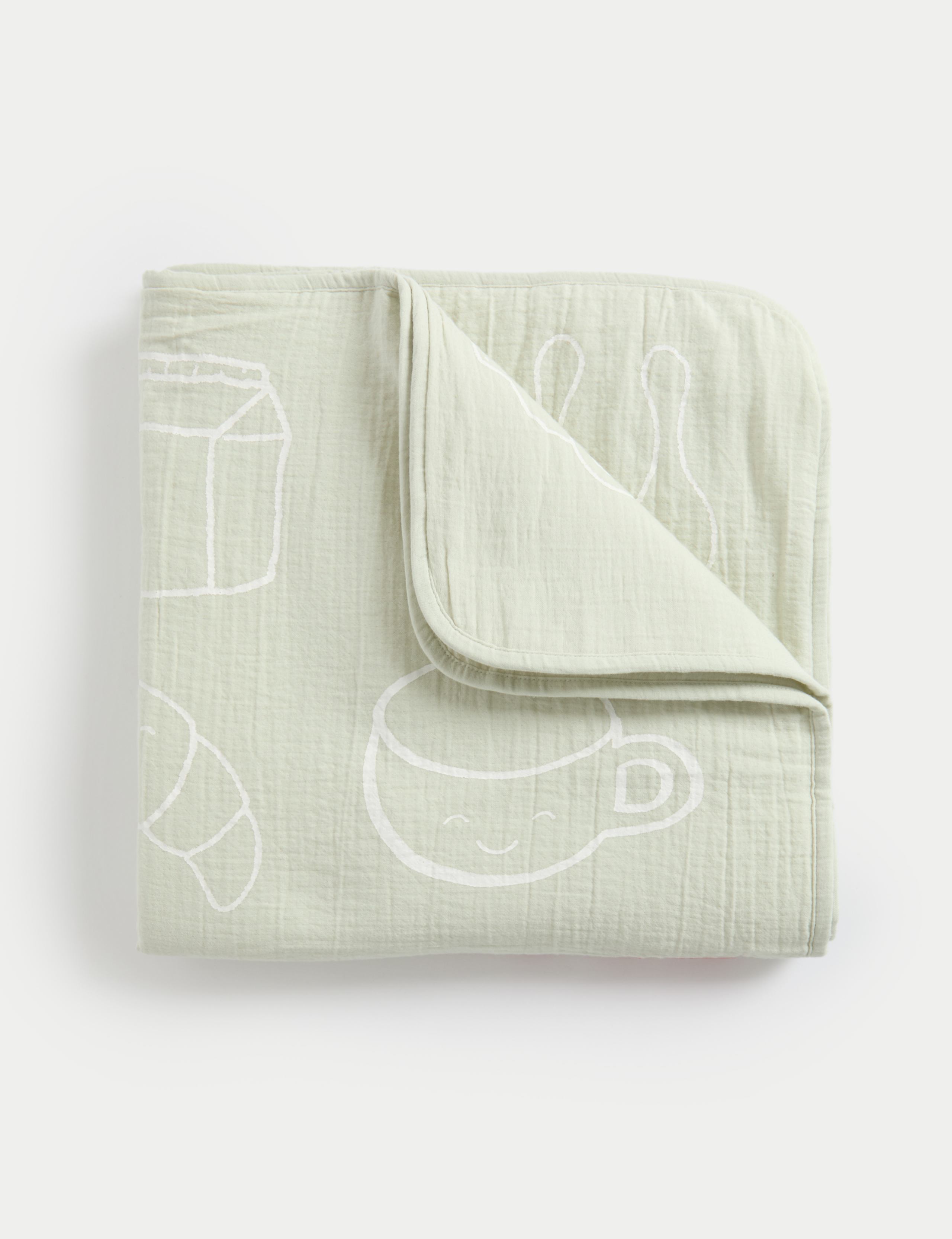 Pure Cotton Snack Time Slogan Shawl 2 of 2