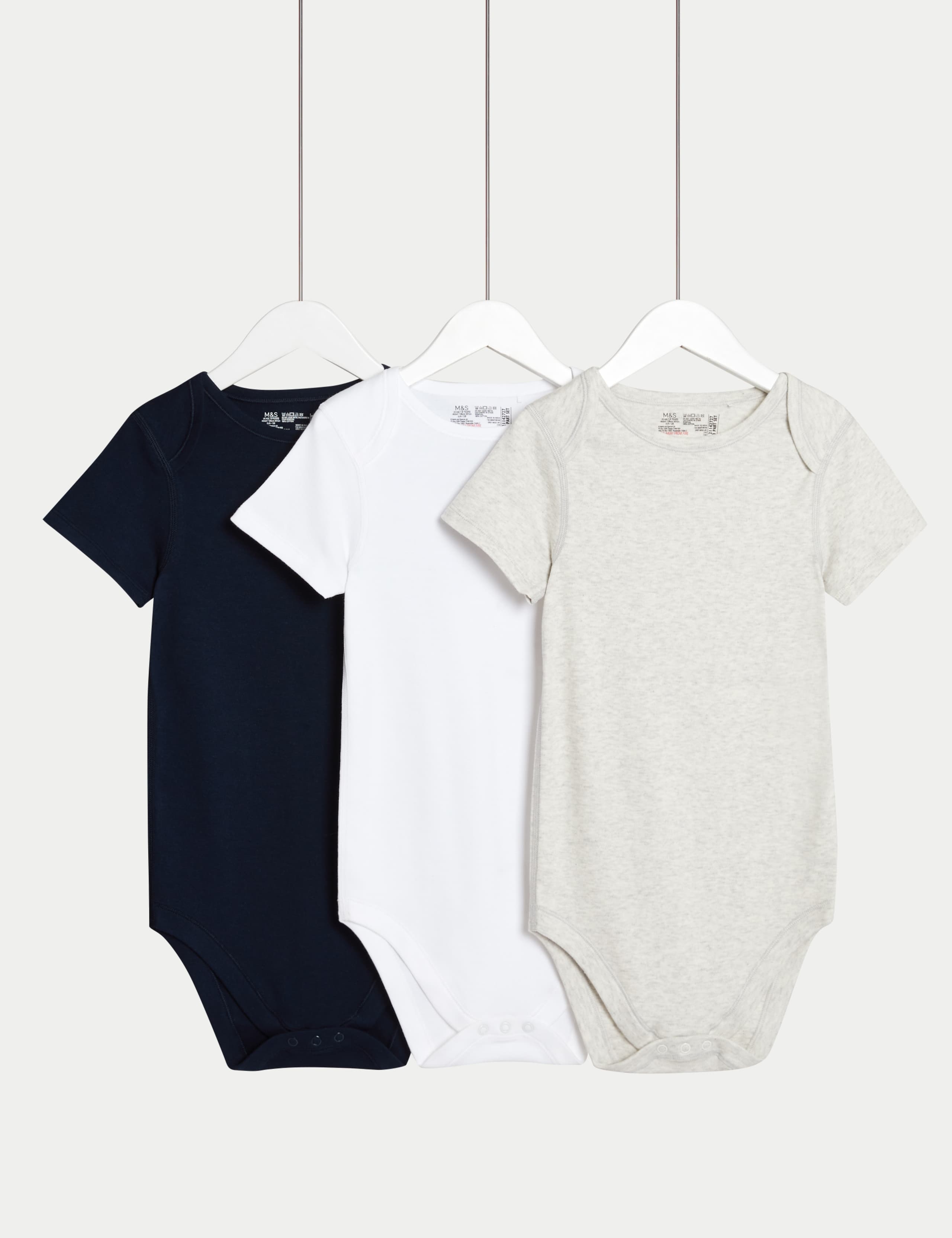 3 Pack Adaptive Pure Cotton Bodysuits (3-16 Yrs) 1 of 1