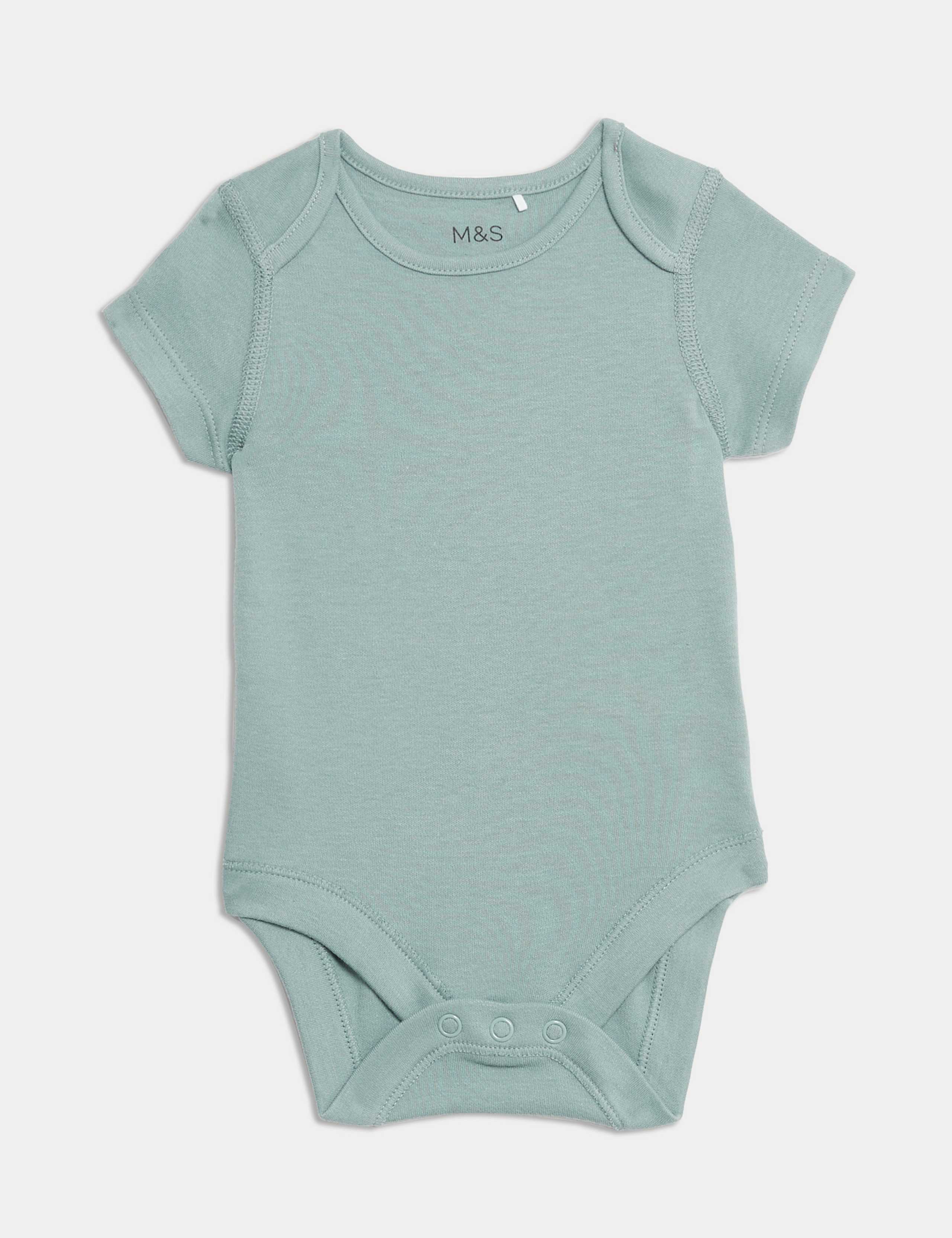 5pk Pure Cotton Bodysuits (6½lbs-3 Yrs) 2 of 4