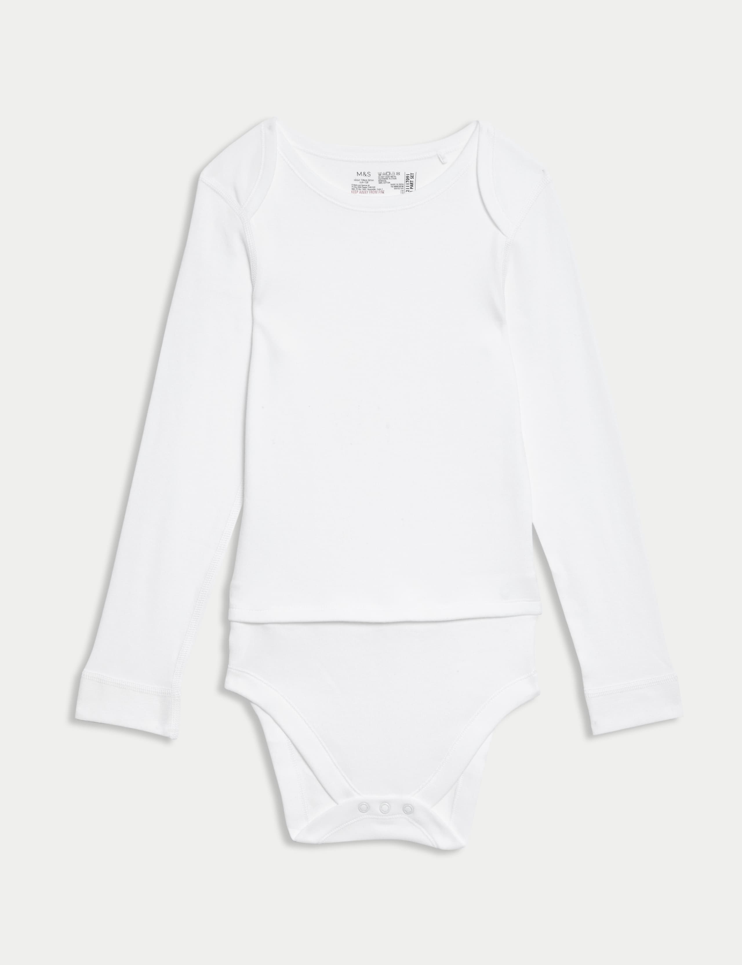 3pk Adaptive Pure Cotton Bodysuits (7lbs-16 Yrs) 2 of 5